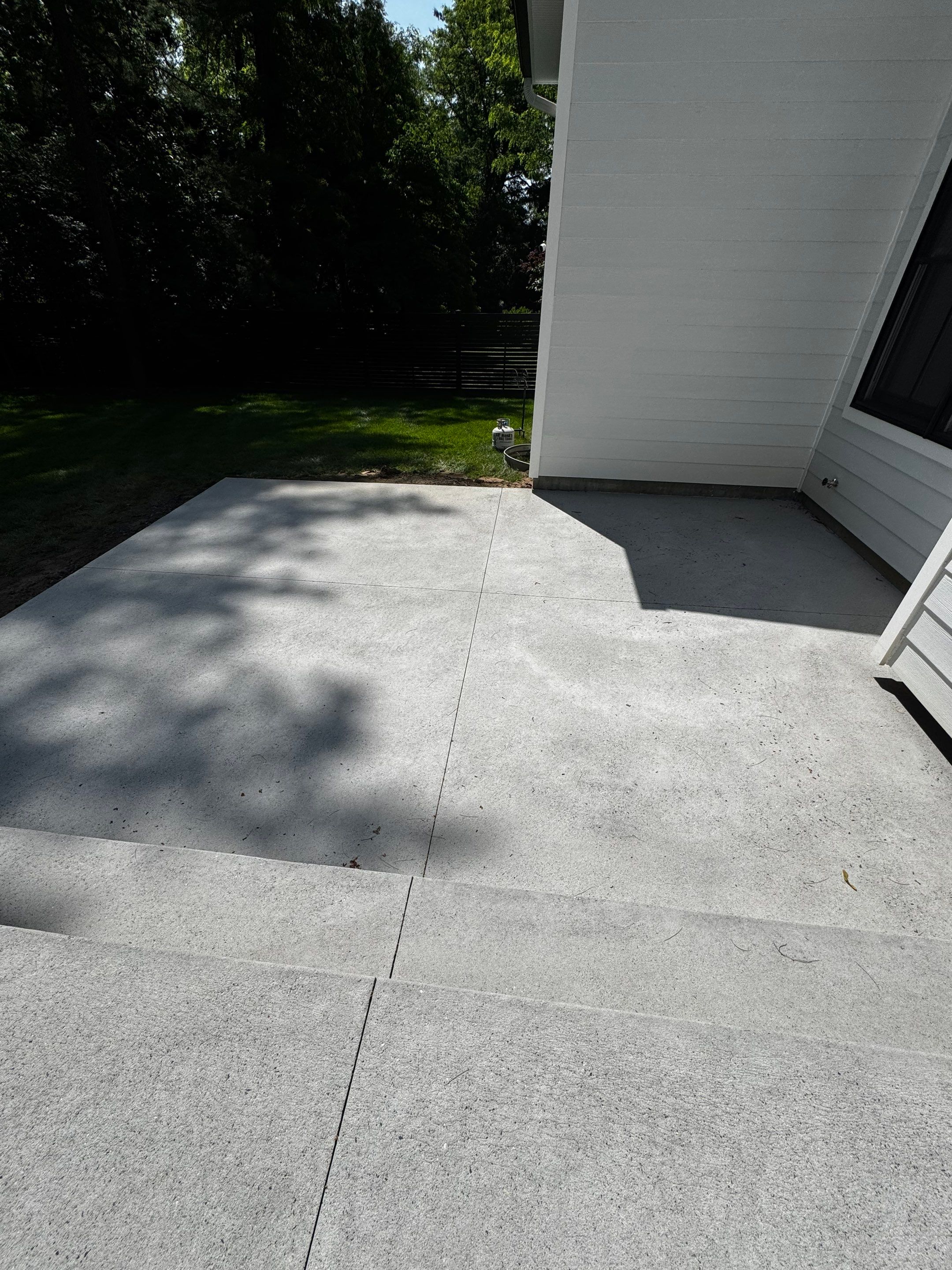 Modern Etched Concrete Back Patio in Princeton NJ by Architectural Concrete Design