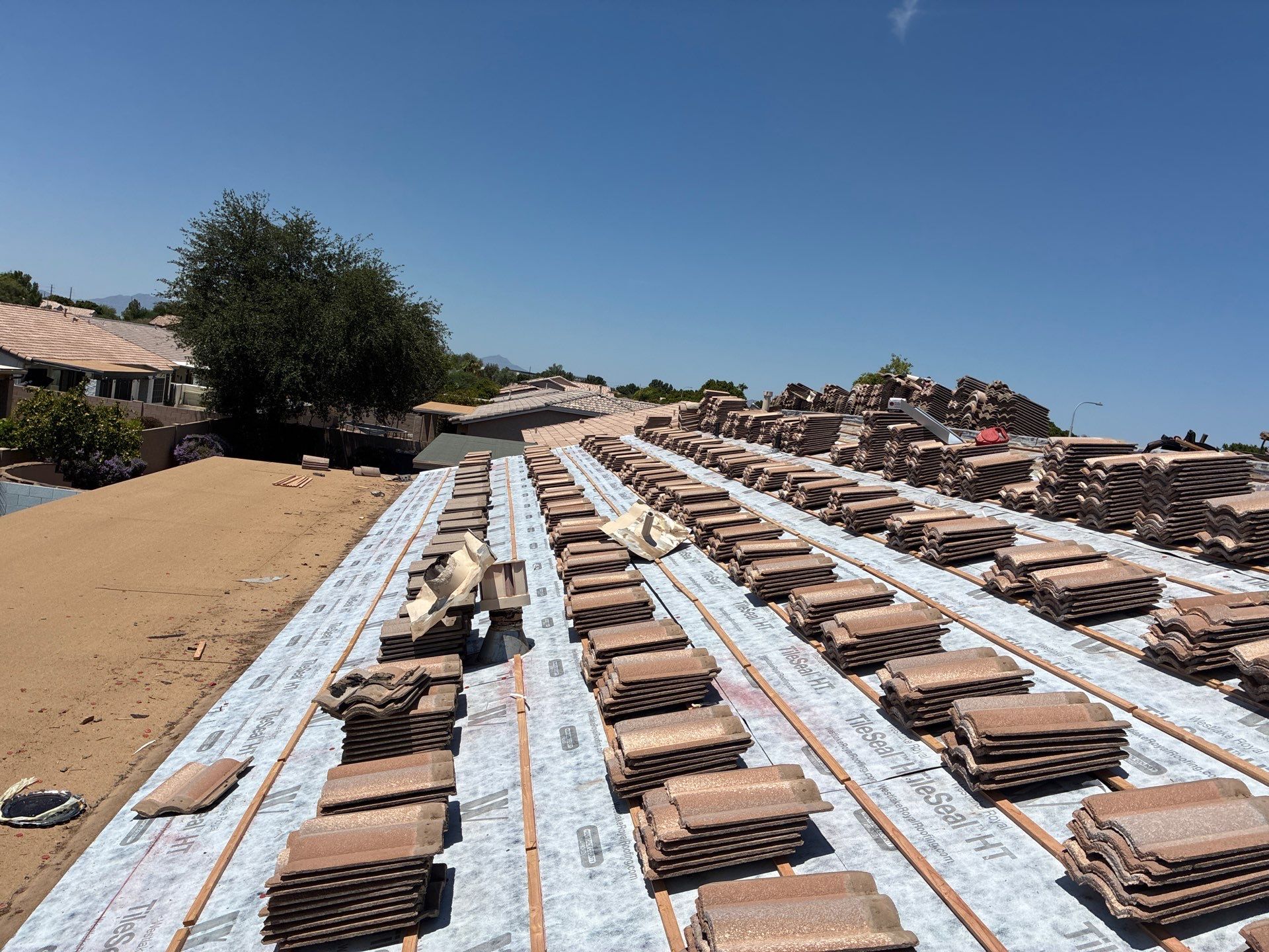 Tile reset and modbit coating in Chandler, AZ. by Weather-Tite Roofing