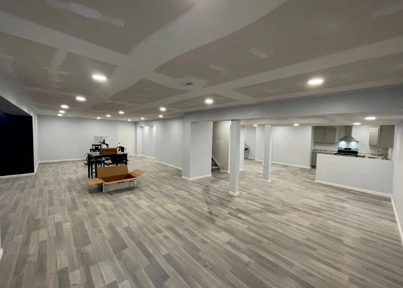 Full Basement Finishing by Greenspring Construction Services