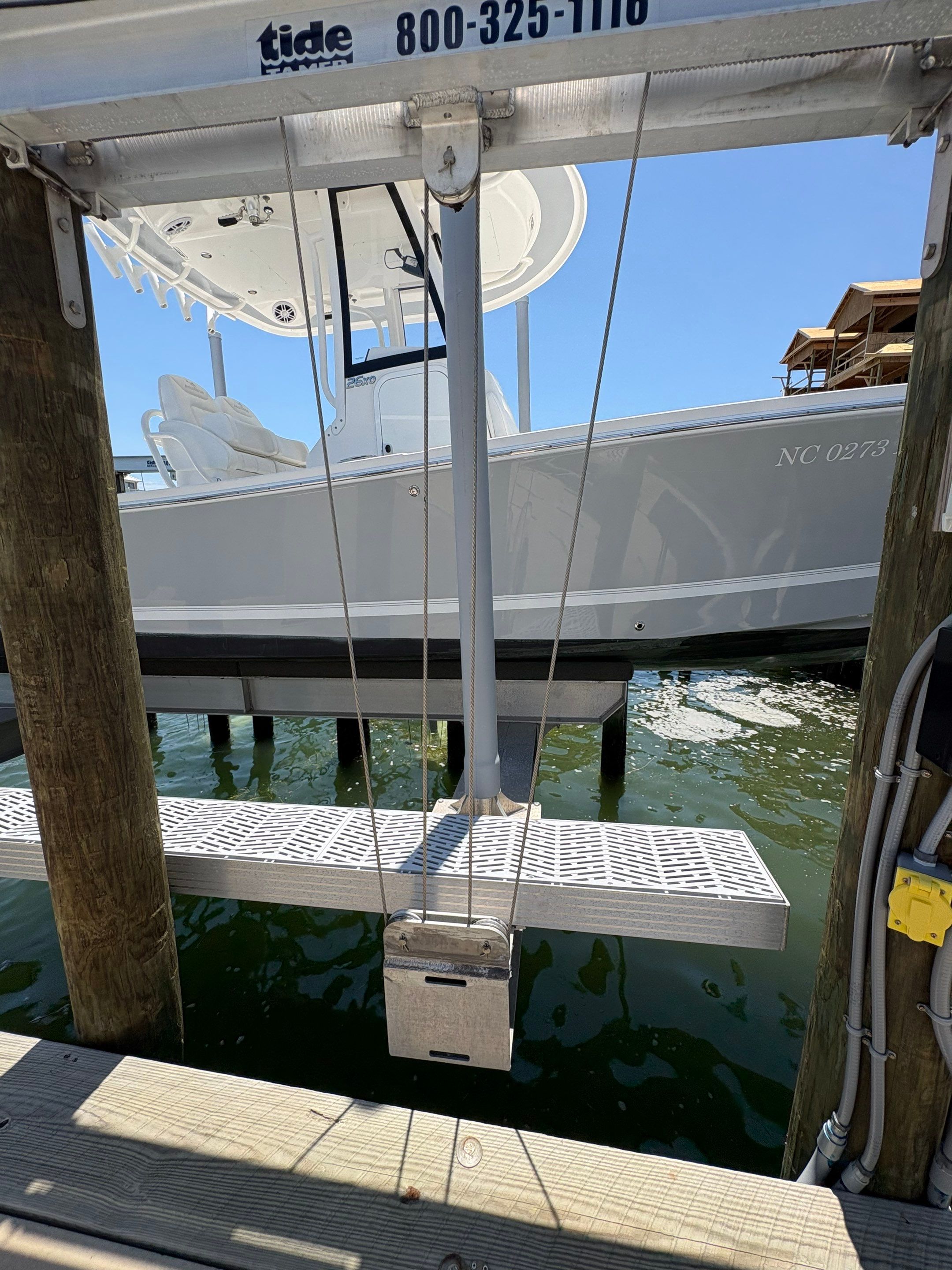 Boat Lift Setup & Adjustment for New Boat by Coastal Boat Lift Repair LLC