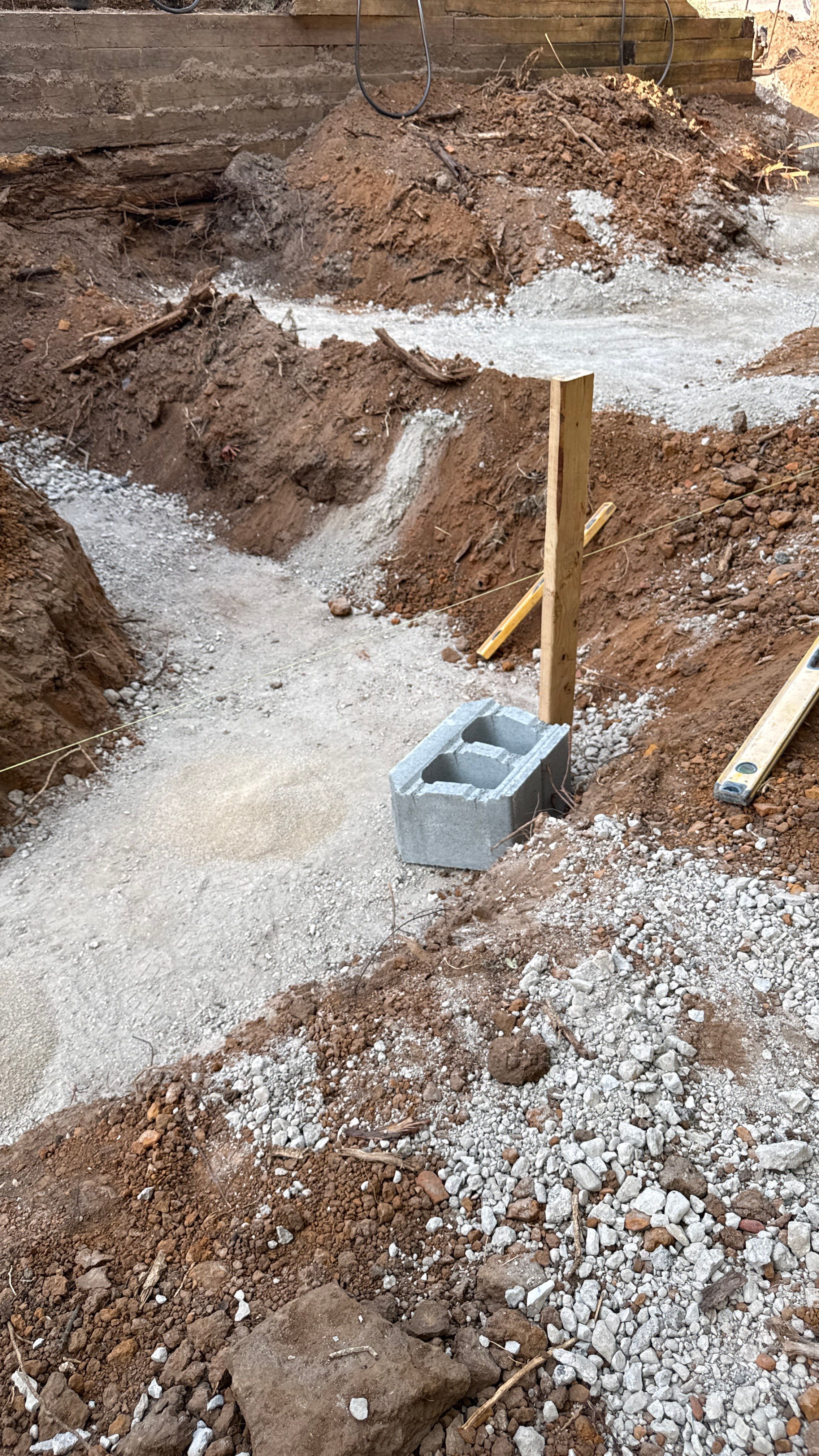 In Progress Retaining Wall Project by Peterson’s
