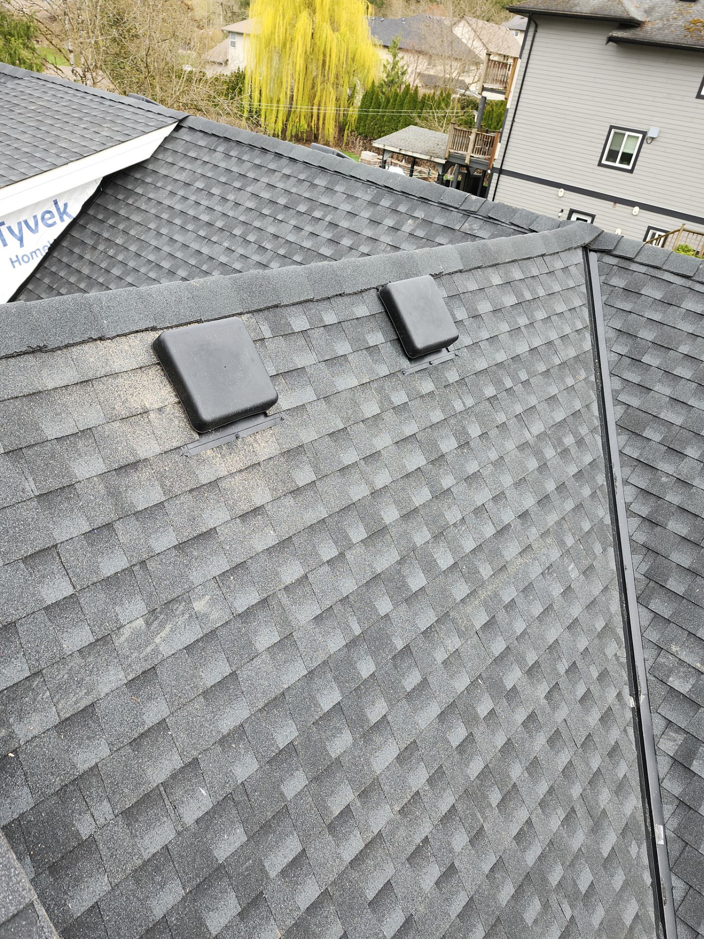Residential Roofing Installation using GAF Charcoal HDZ by Top Notch Roofing Inc