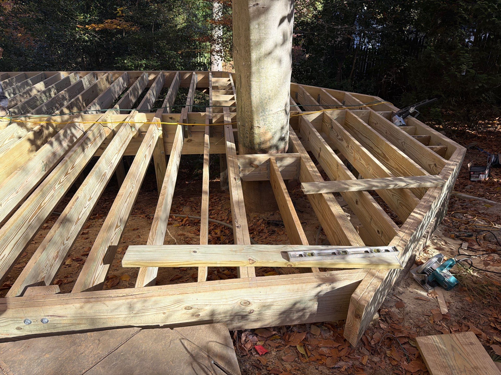 Custom Composite Deck Replacement with Geometric Railing in Bethesda, MD by Jakari Restoration & Construction LLC