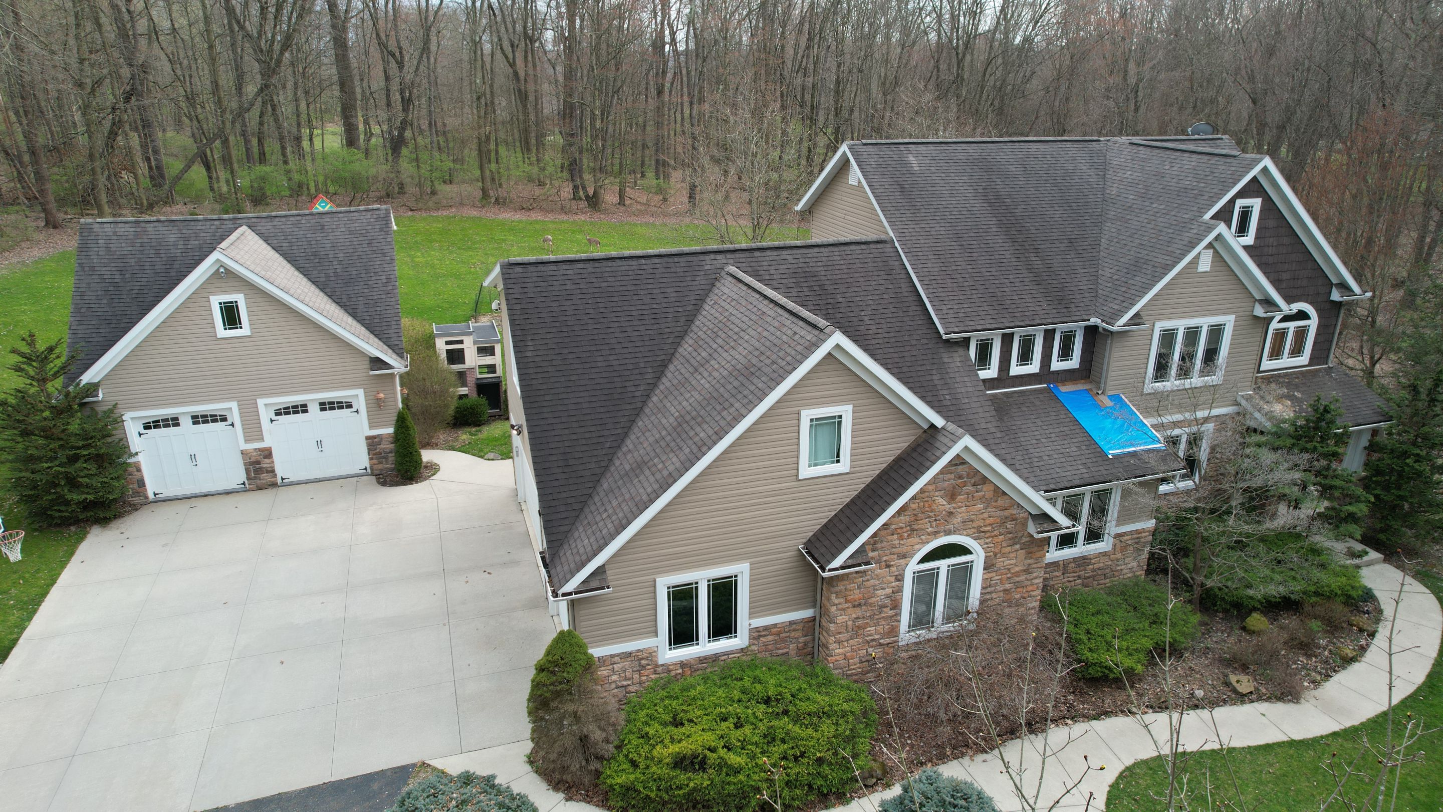 Atlas Pinnacle, Color, Coastal Granite, Drip Edge, Color, Black by Eagle Eye Roofing