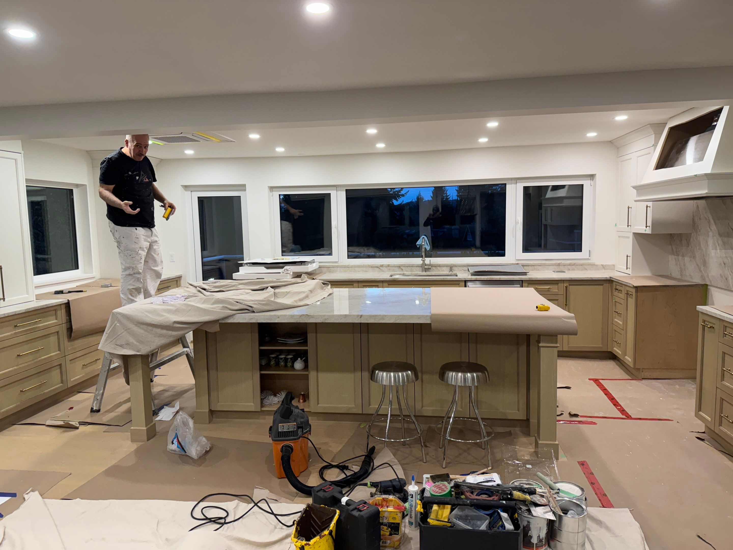 West Vancouver Custom Millwork: Heat Pump Trim & Window Finishing by YVR Construction Group