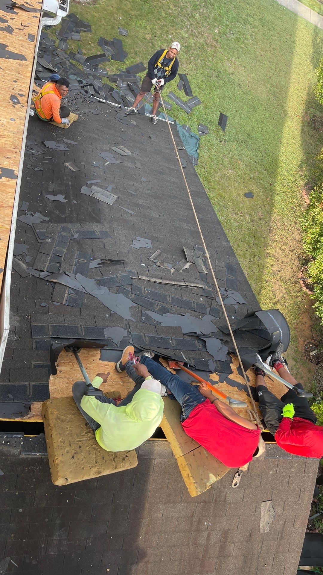 Roof replacement and interior repair by hail damage by Just Brilliant Restoration JBR