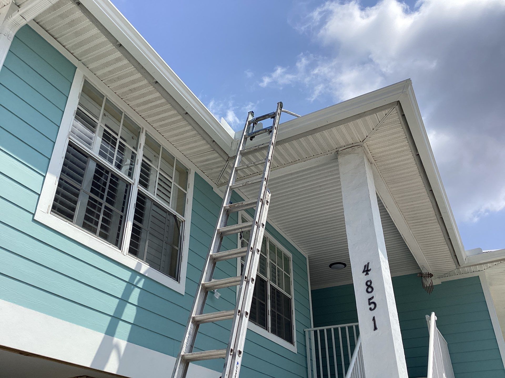 Downspout Installation for Two-Story Homes in Fort Myers FL by Gutter Professors