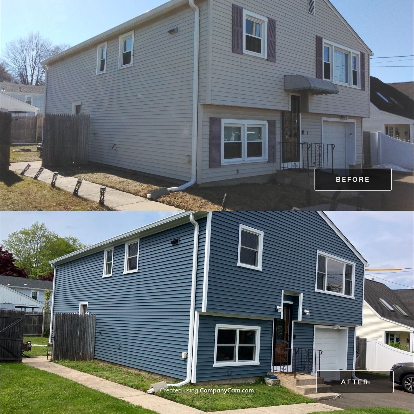 Siding Renewal with Cert Monogram D/4 x 12'6" clapboard, Pacific Blue by DiGiorgi Roofing and Siding Inc