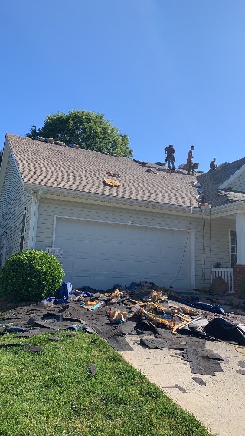 Roof replacement by wind damage by Just Brilliant Restoration JBR
