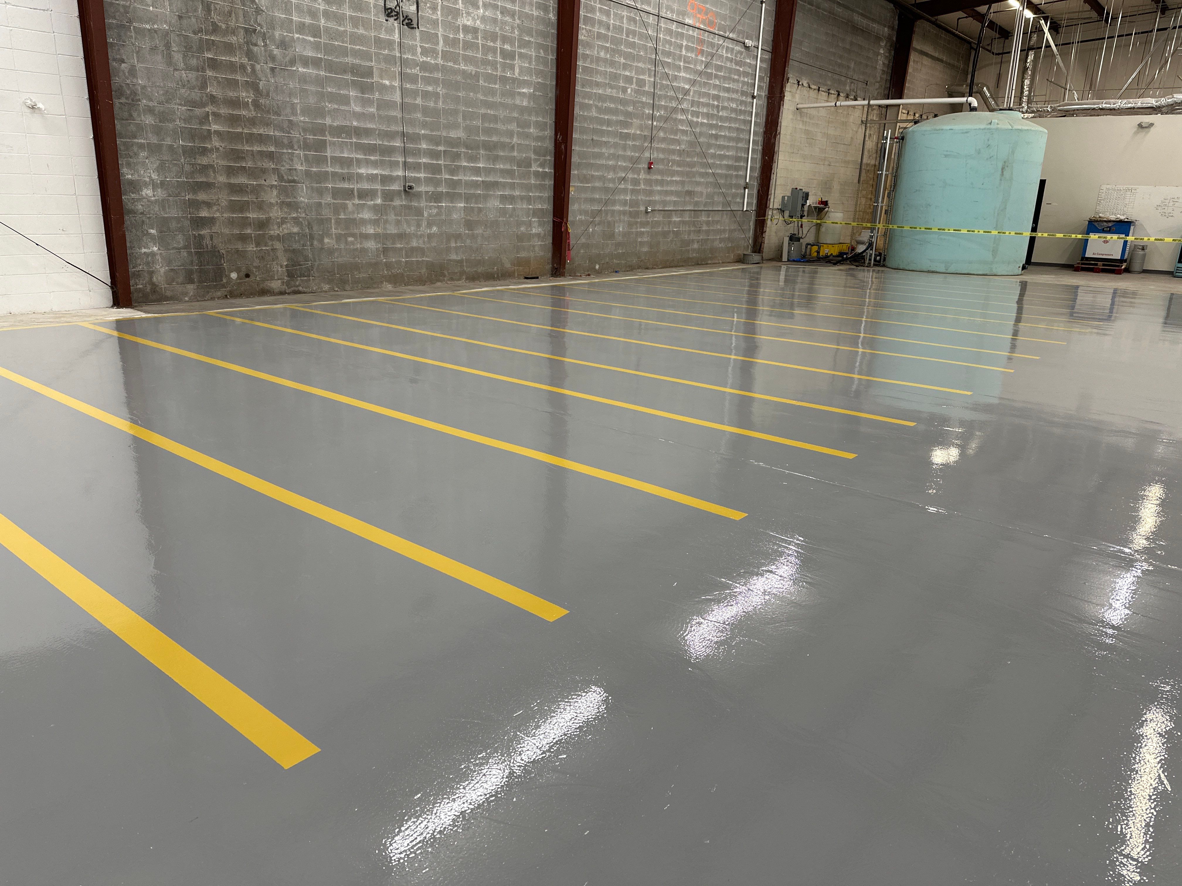 High-Gloss Industrial Epoxy Flooring Installation in Tucker, Georgia by Cornerstone Hard Surface Restoration