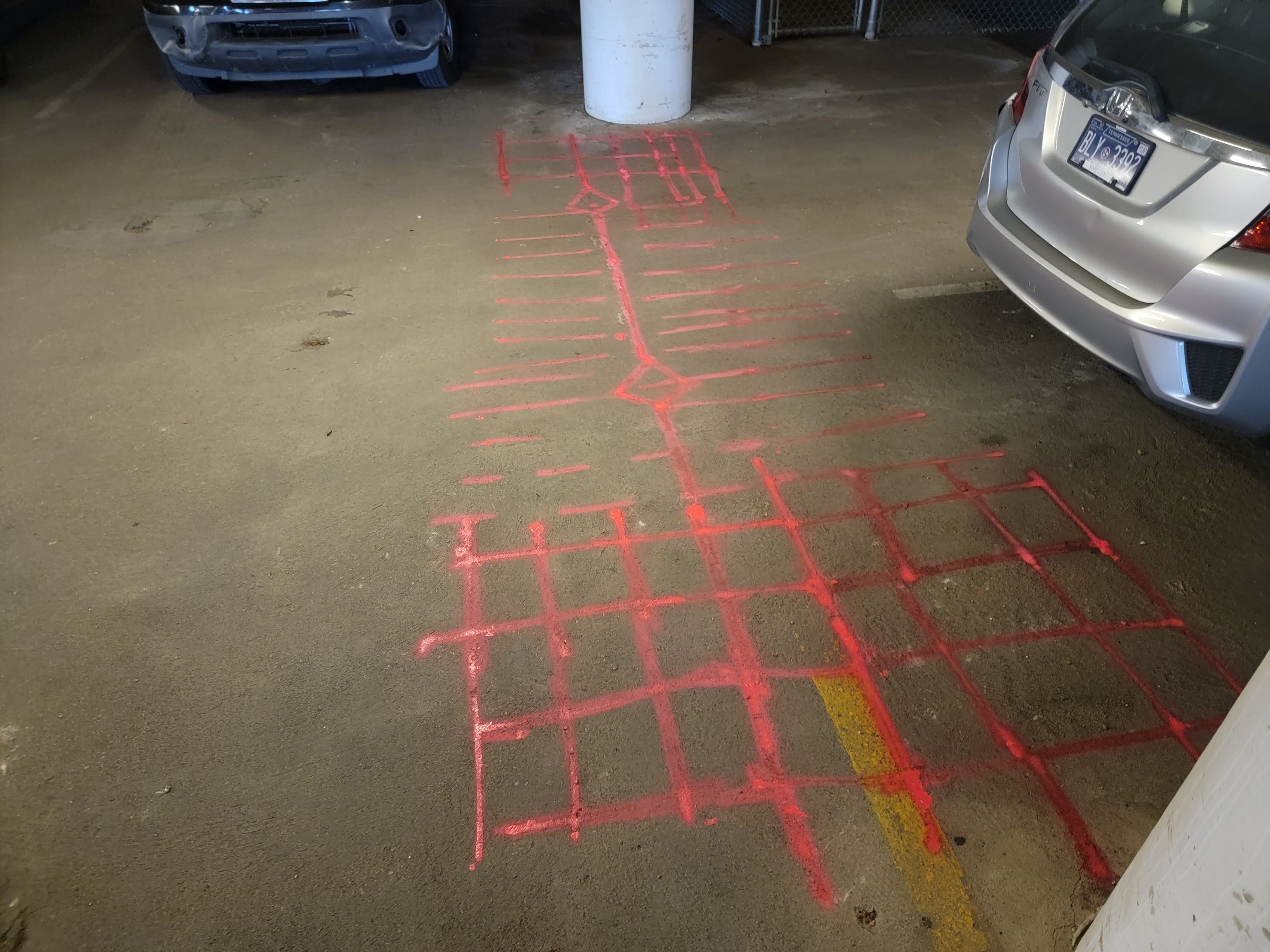 Elevated Parking Garage Scan by Alsip Locating Service, LLC