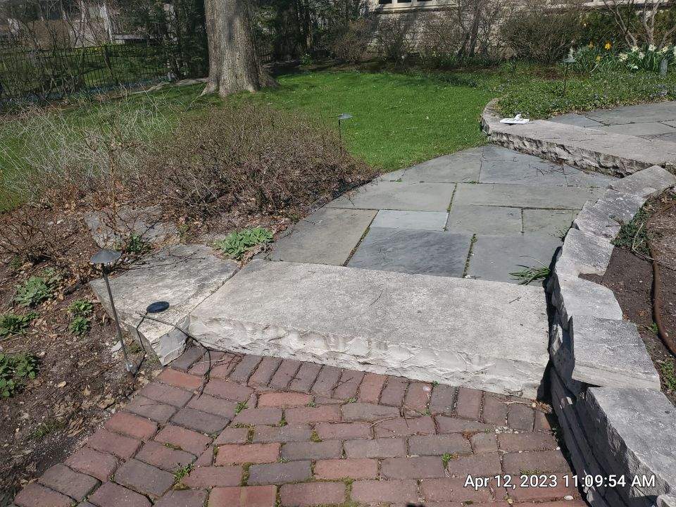Winnetka, IL bluestone patio cleaning by Northern Power Washing LLC.