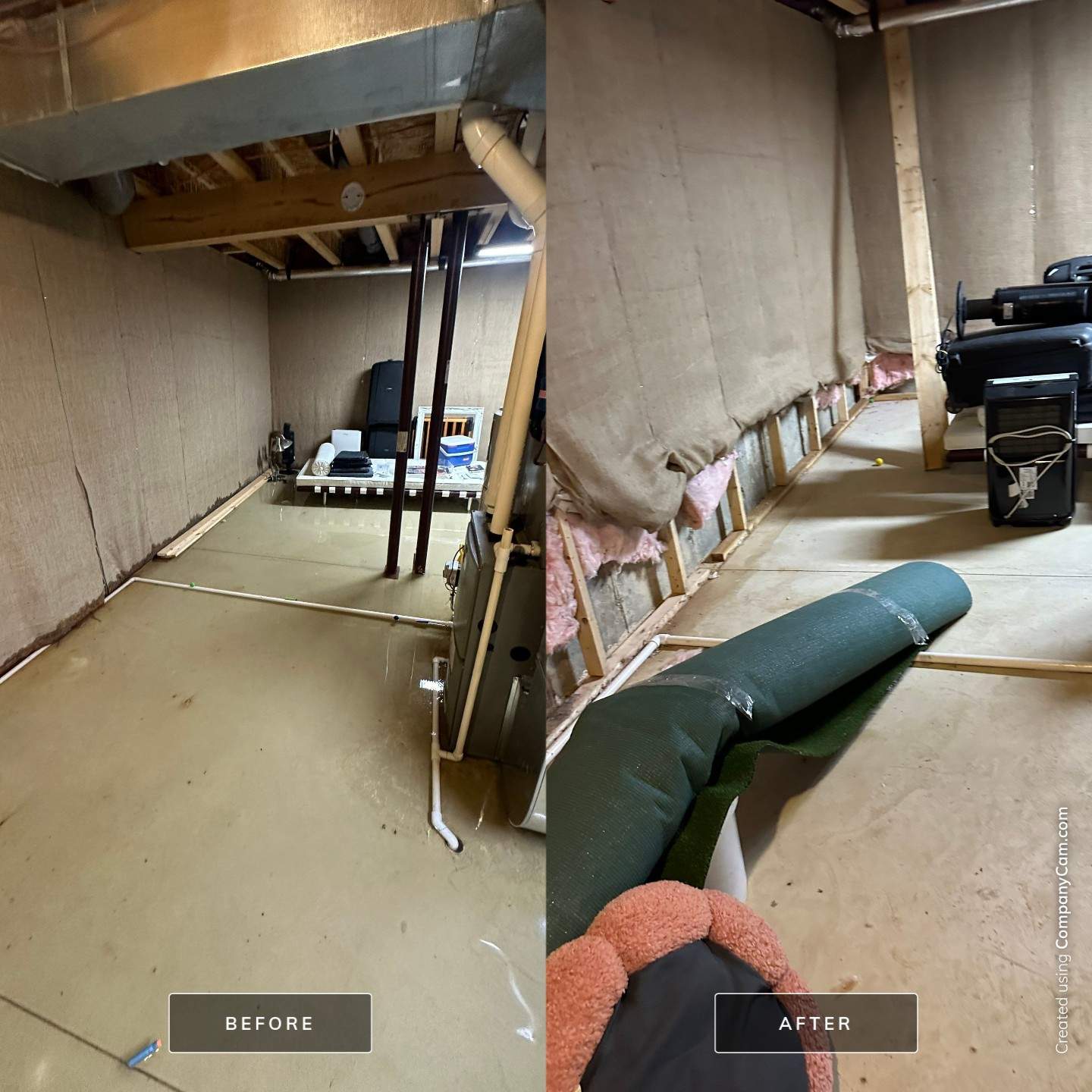 Sump Pump failure loss by BlueRed Restoration
