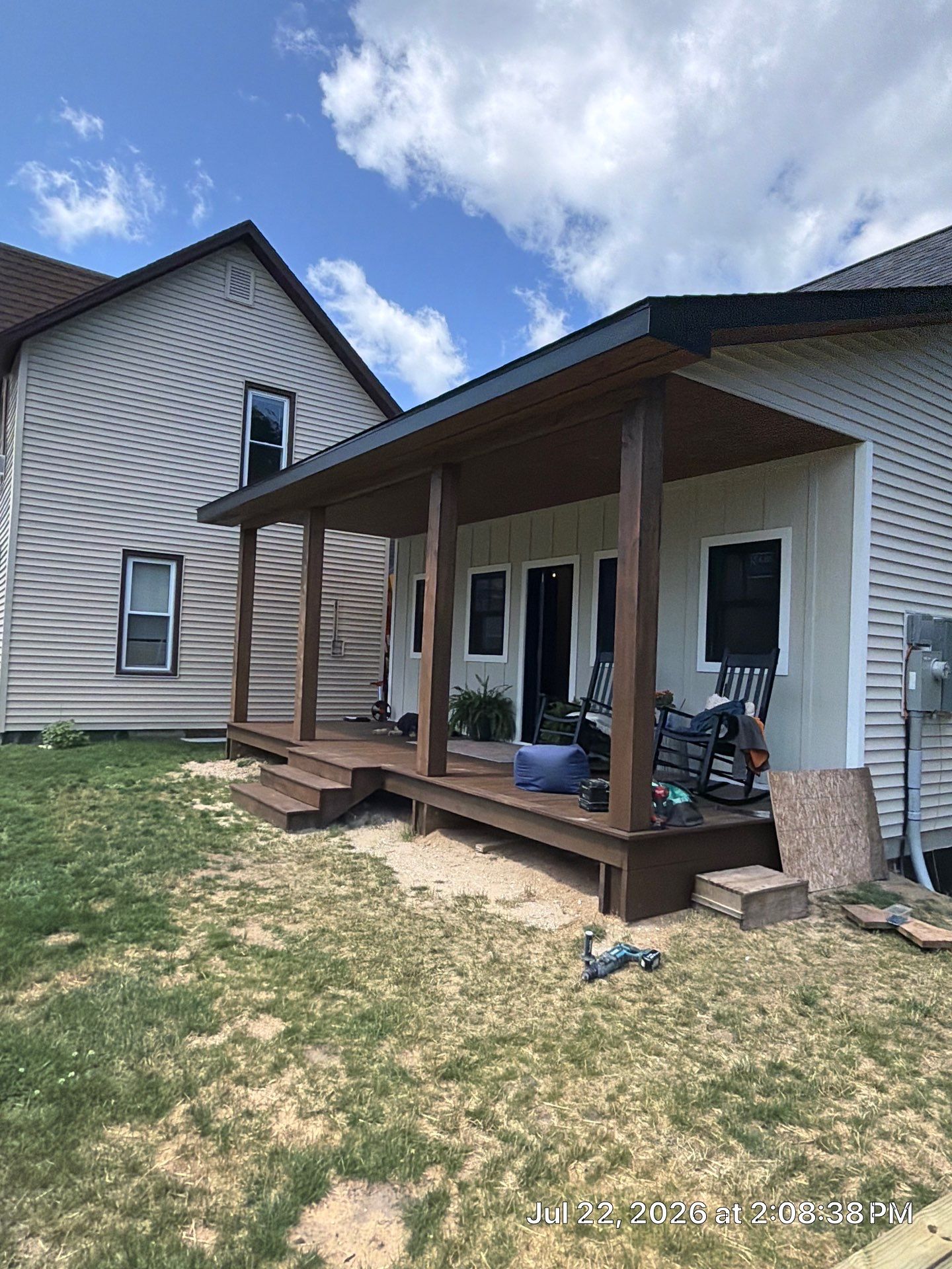 Residential Gutter and Downspout Installation in Elk Rapids by Rainbow Seamless Systems