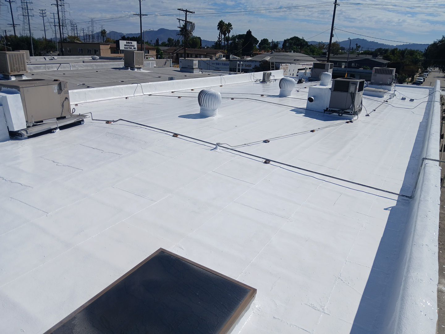 Commercial Silicone Membrane Installation Project by Hull Brothers Roofing