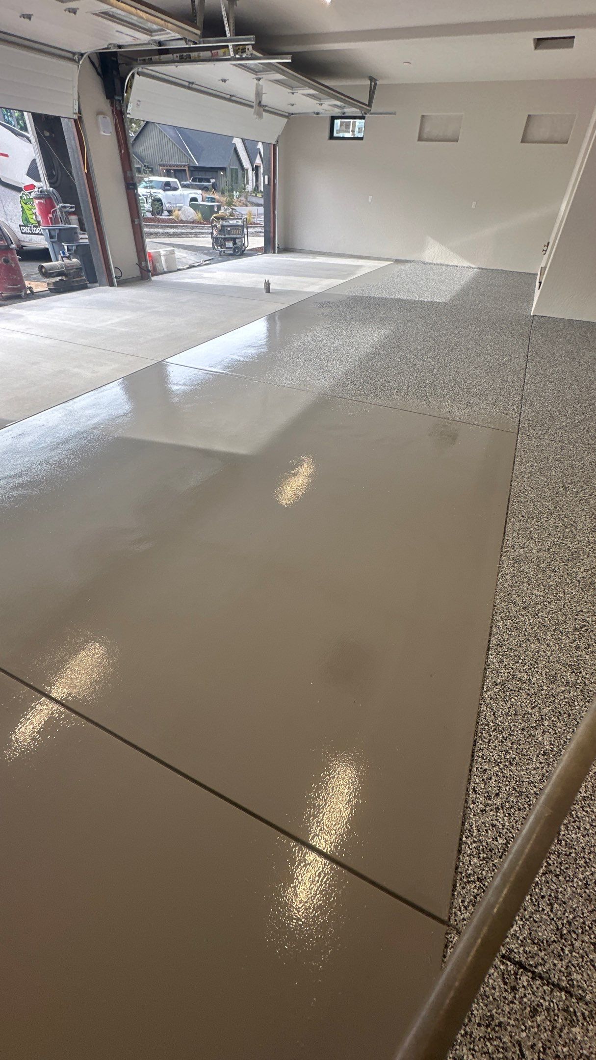 Garage Transformation using Domino by Croc Coatings, LLC