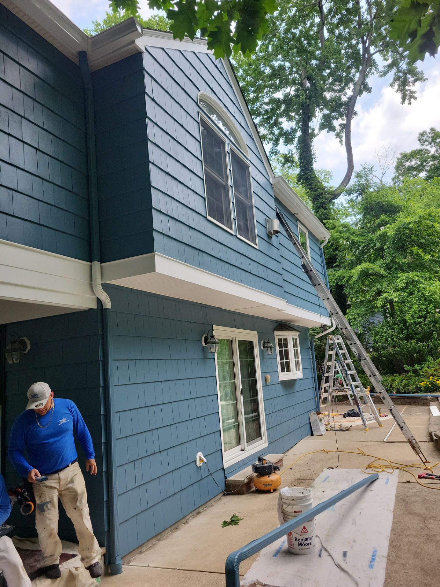 Exterior Painting and Cedar Shingle Siding Repair in Cedar Grove by Spectrum Painting, LLC