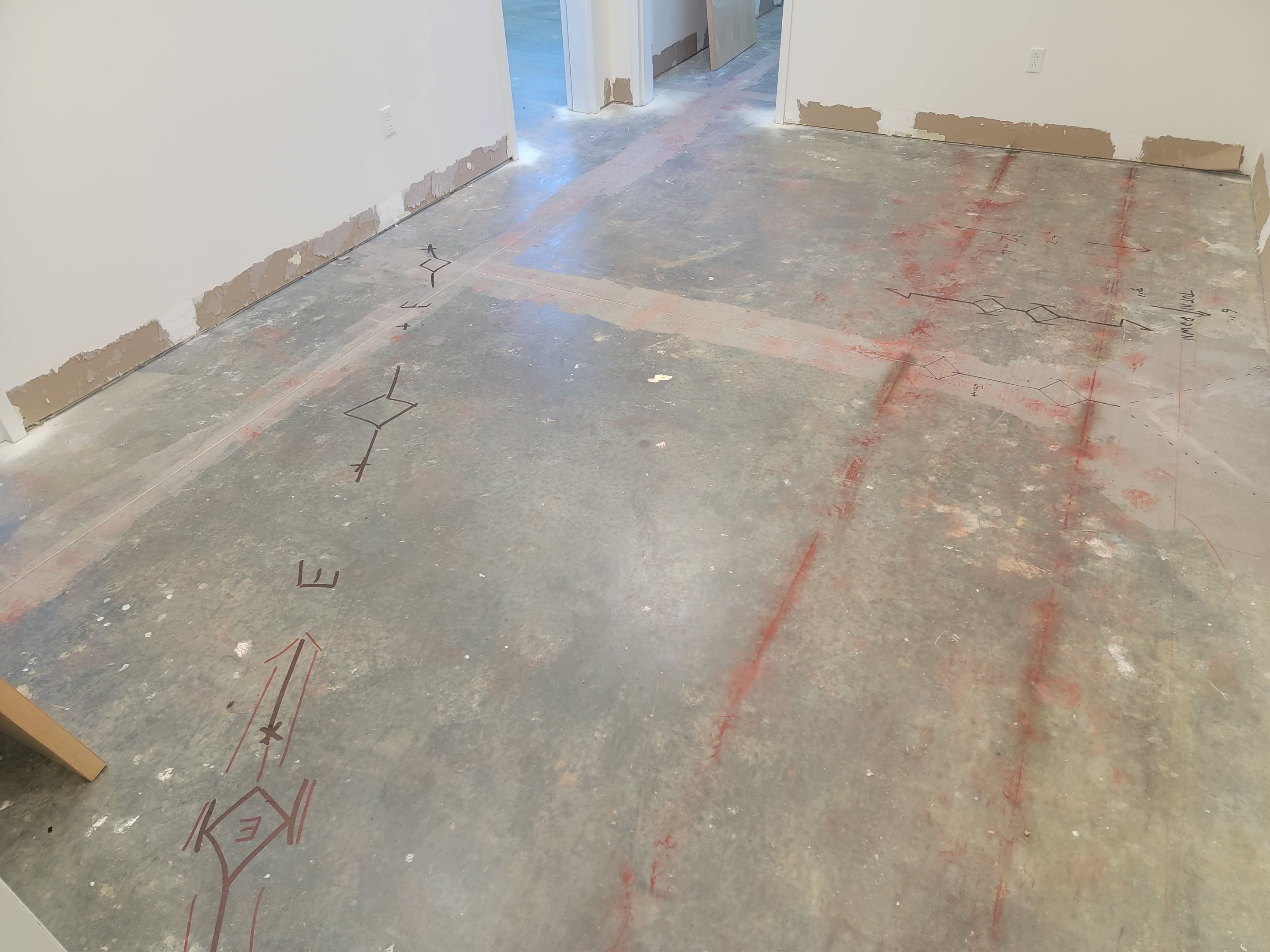 Concrete Scanning for new sewer line install by Alsip Locating Service, LLC