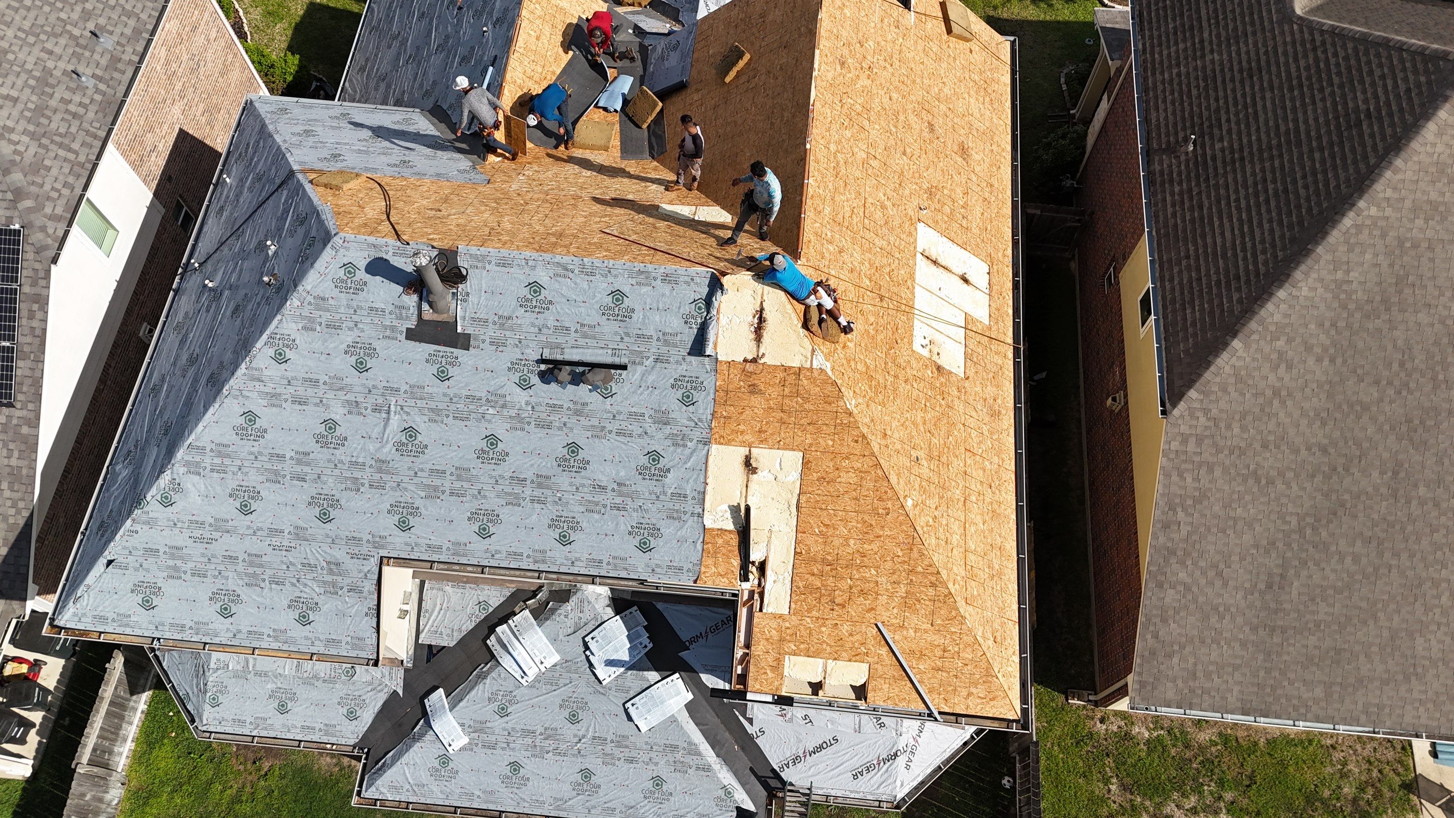 Residential Roofing Installation using IKO Dynasty by Core Four Roofing