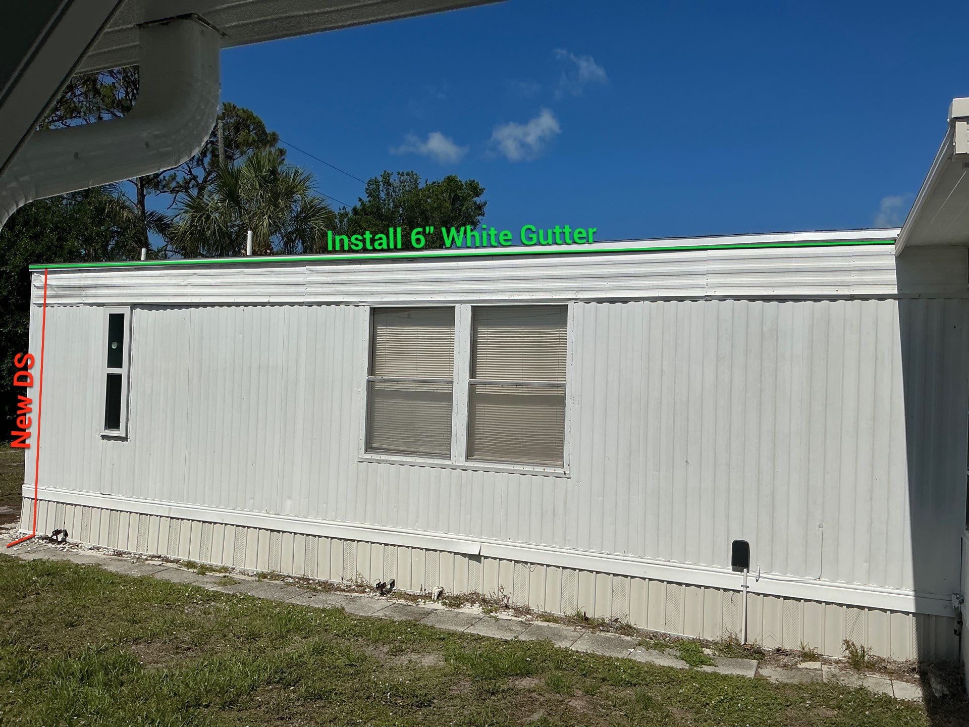 6 inch Aluminum Seamless Gutters in Englewood FL by Gutter Professors