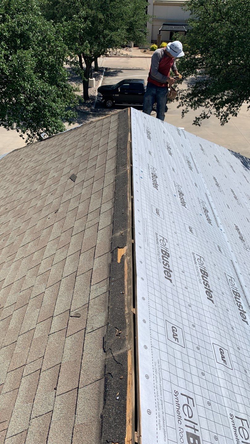 Commercial Roof Installation using GAF Shingles in Dallas Texas by Elite Roofing LLC