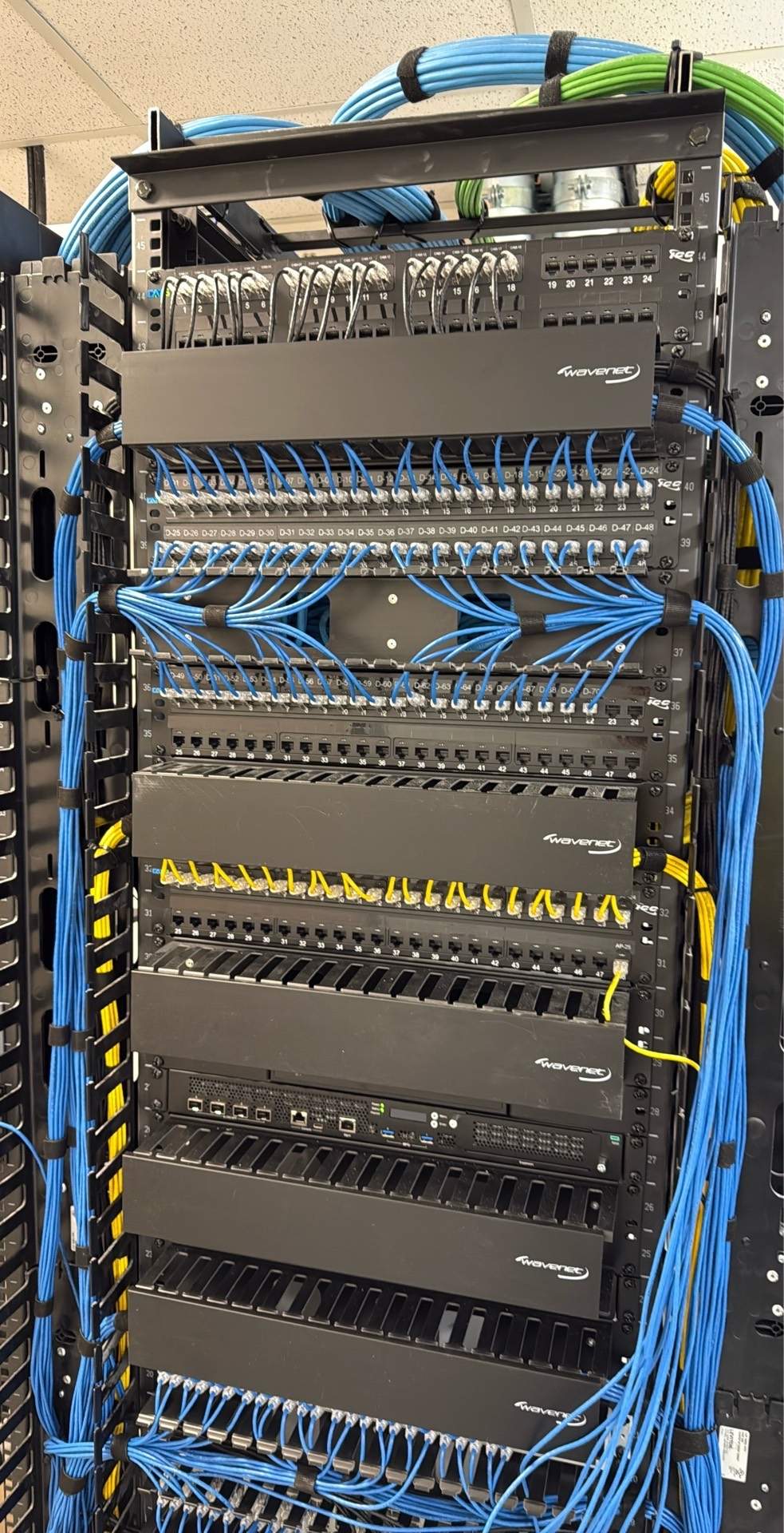 Cat6A Cabling Project in Carlsbad by Ring and Ping Inc.