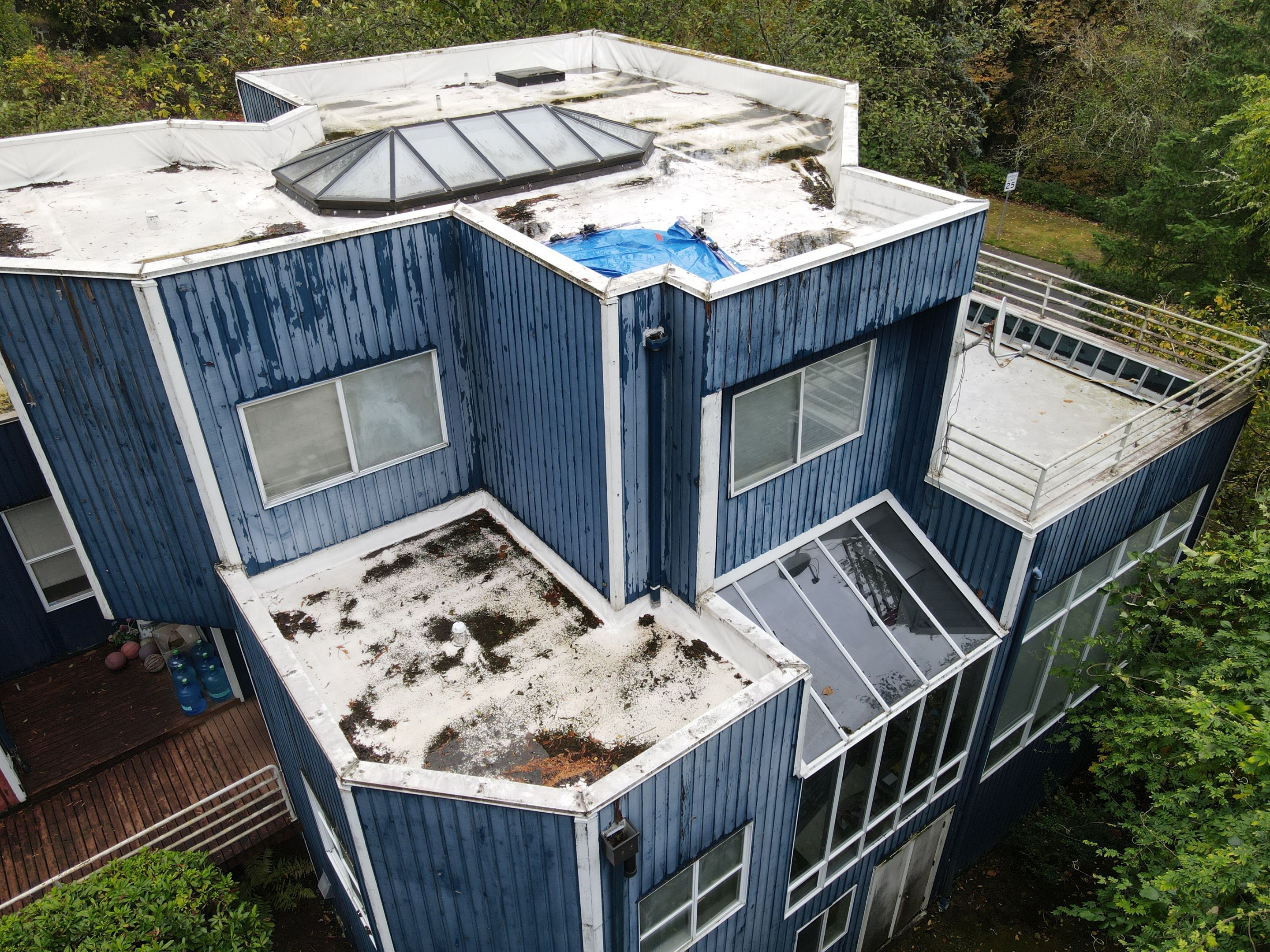 Flat Roof Replacement in Redmond with Custom Skylight using Duro-Last PVC by RoofSmart