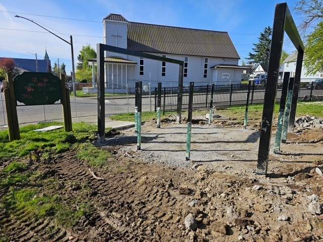 Concrete Patch Repair with Bollards | Clark Dog Park - Everett  by Jireh Asphalt & Concrete Inc 