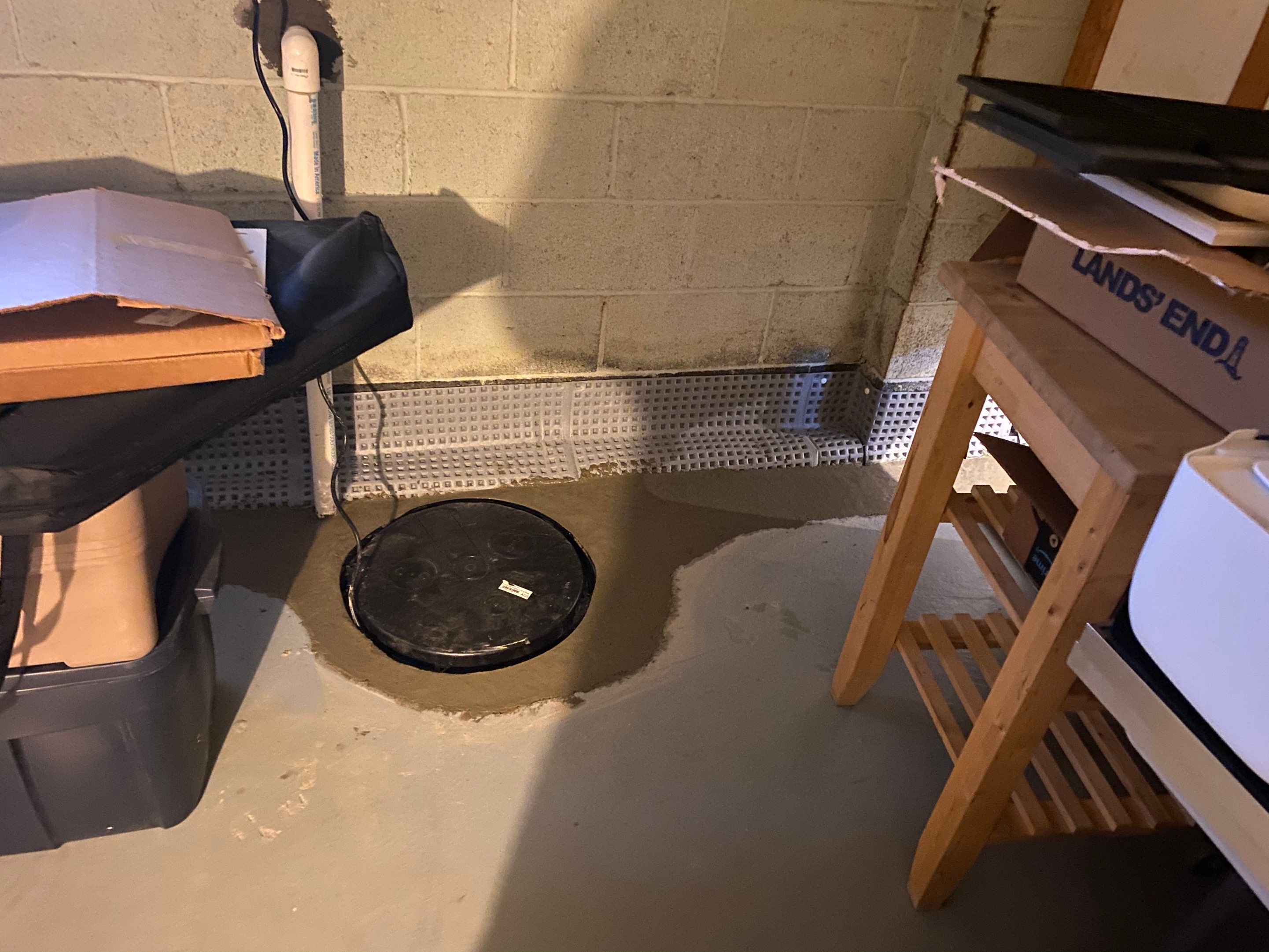 Interior French Drain Job in Cranford, NJ by Pure Service Pro, LLC 