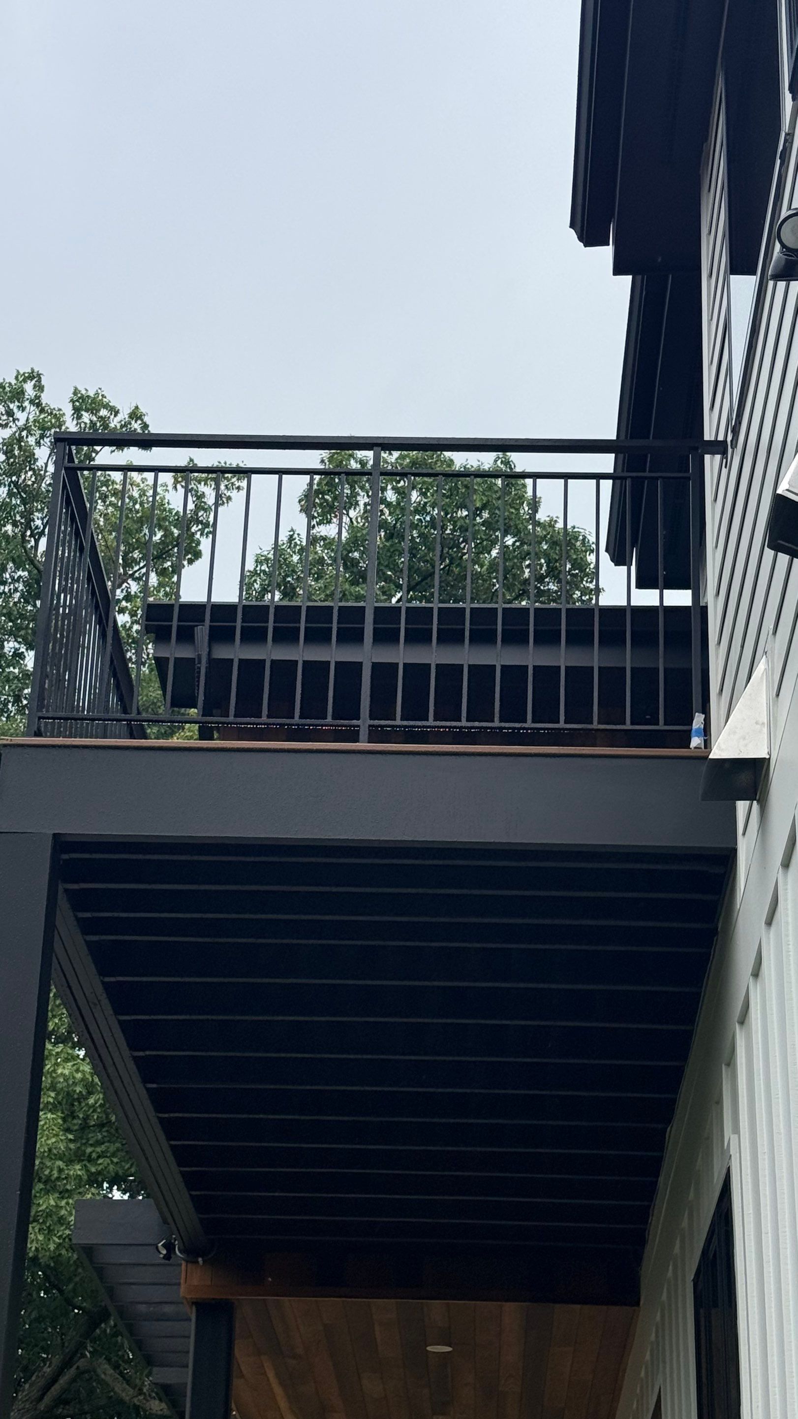 Metal Balcony Railing Installation in Kensington by Capitol Iron Works