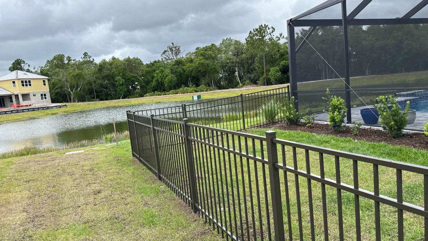 Aluminum Fence Installation using Black 3 Rail Aluminum Fence by Asap fence and gates, LLC
