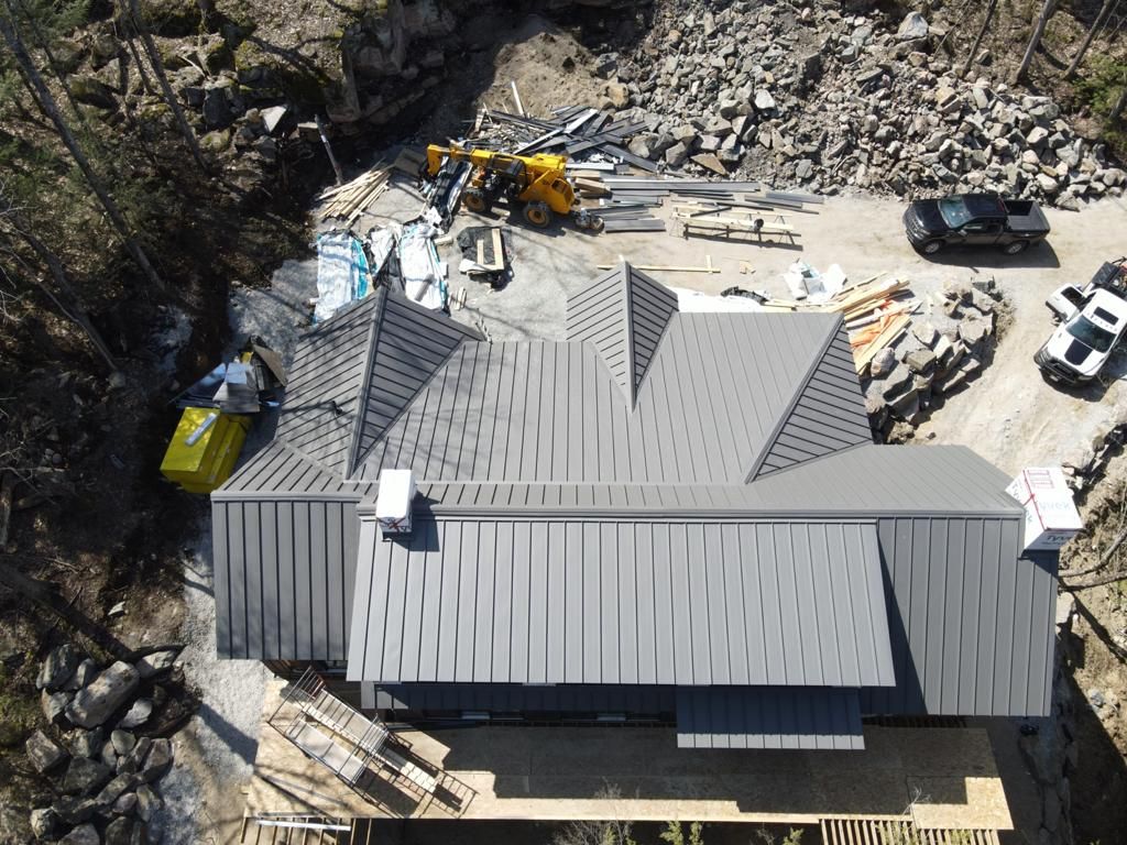 New Home Construction using 16" Standing Seam Panels by Jay Carter Roofing & Sheet Metal