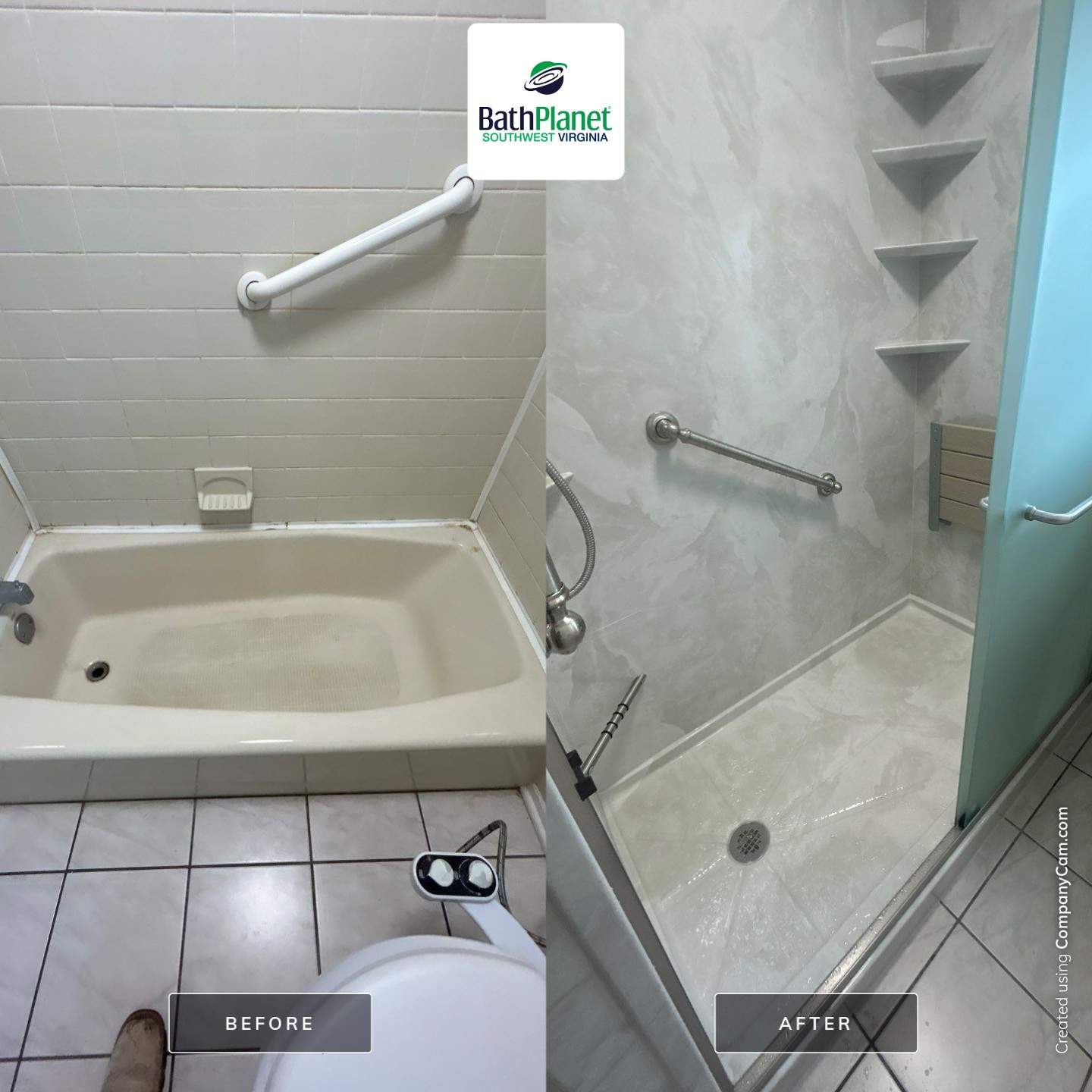 Tub to Shower by BathPlanet SW Virginia