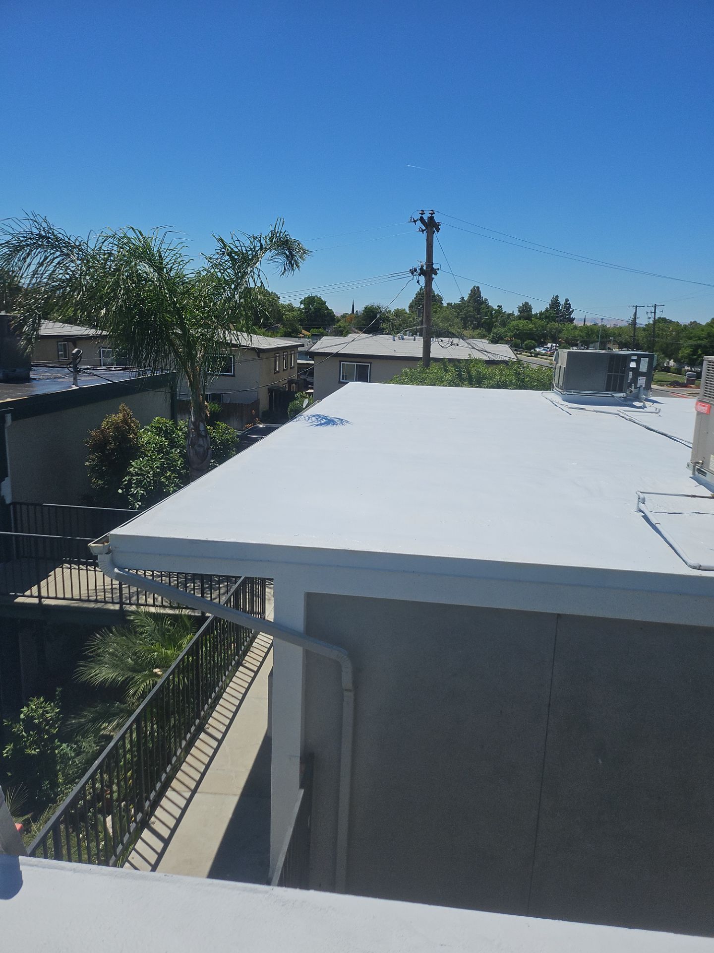 Foam Refurbish using General Coatings acrylic coatings and spray foam by Straight Edge Roofing Inc