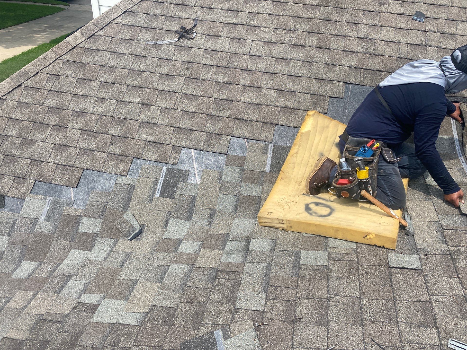 Hail Damage using Owen's Corning Duration (Lifetime) Shingles by Roof Repair Services LLC