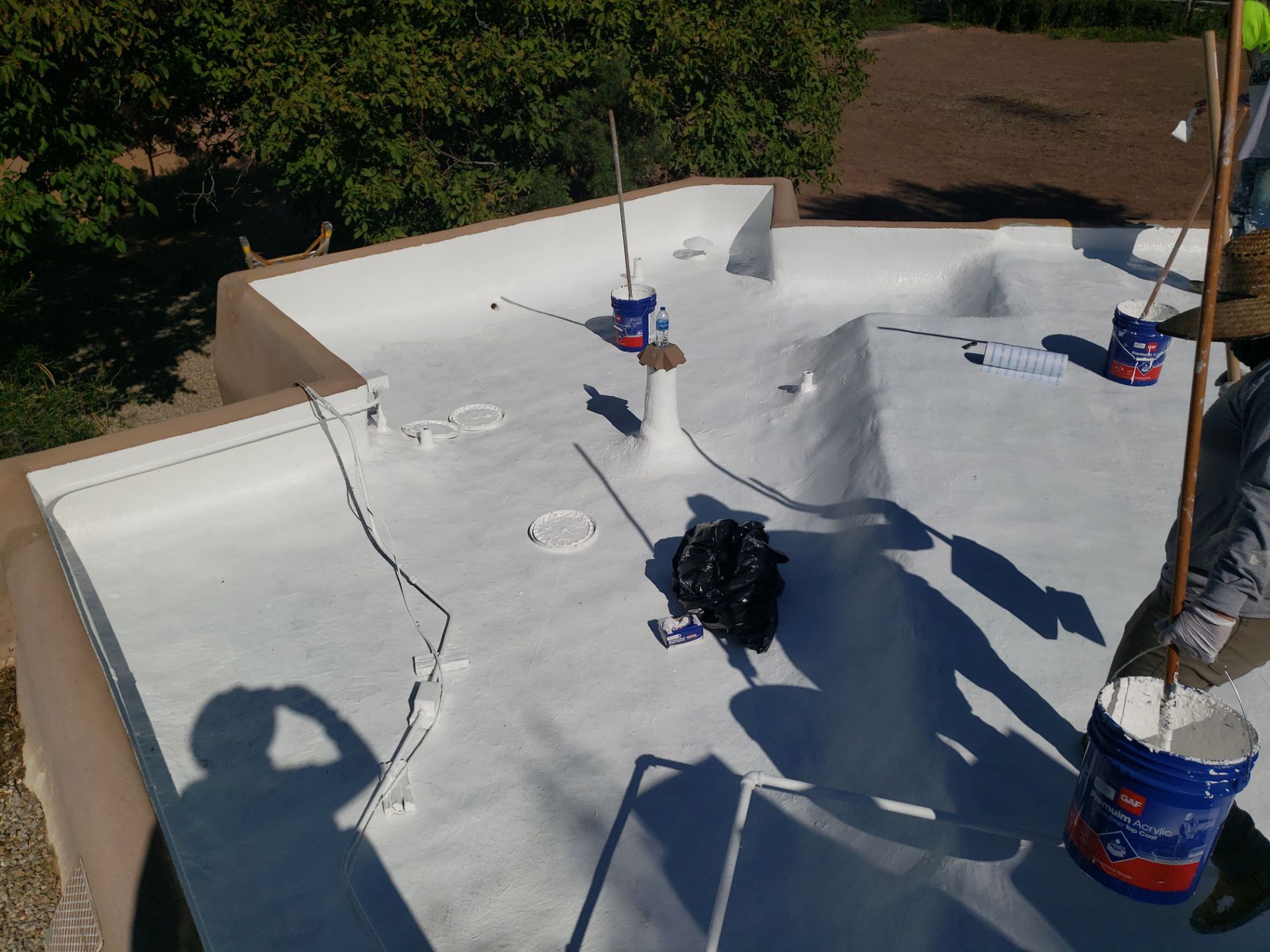 Residential roof application by SPF Services 