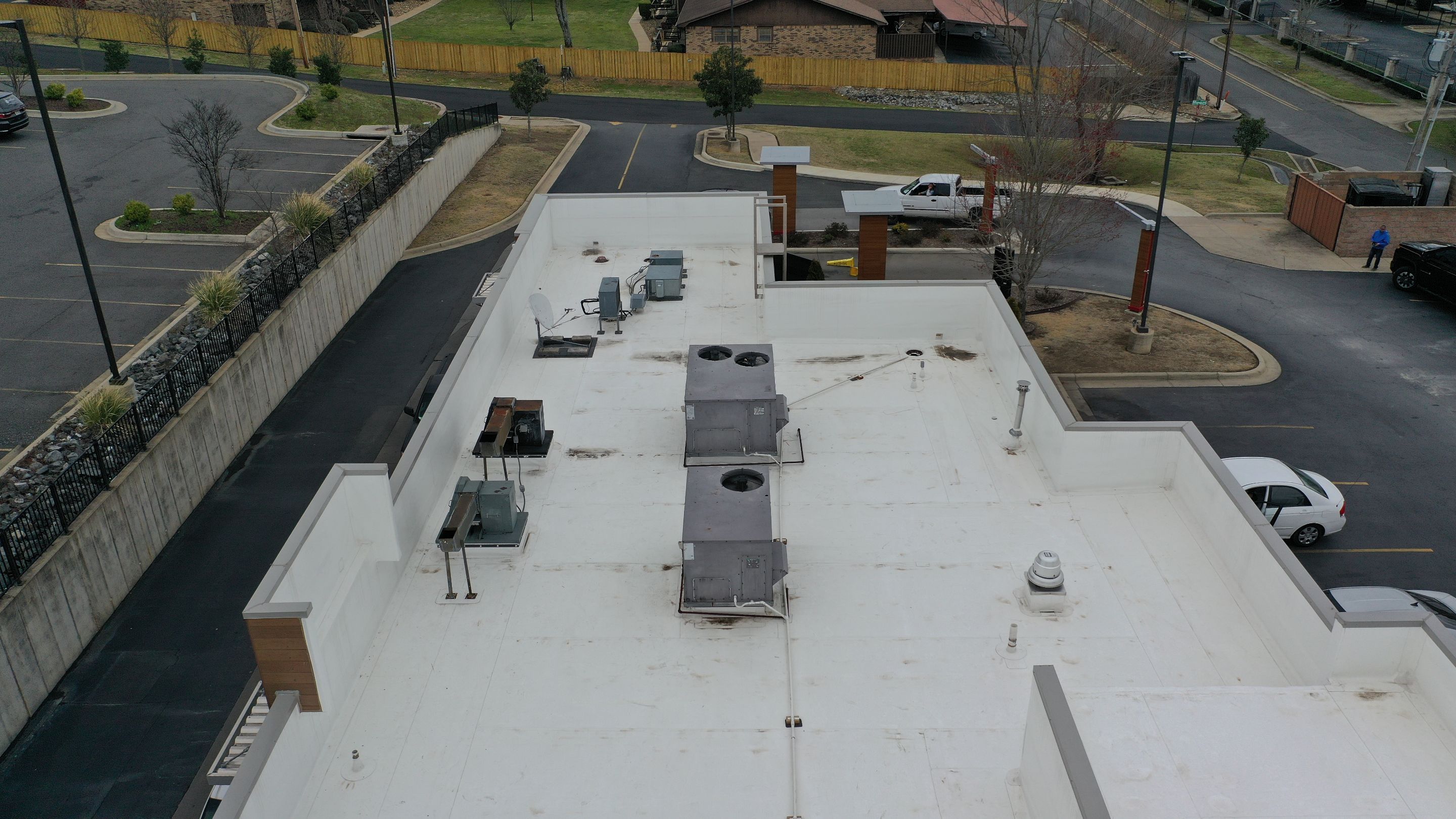 Commercial Roofing Installation using 50 mil PVC by Hostetler Roofing