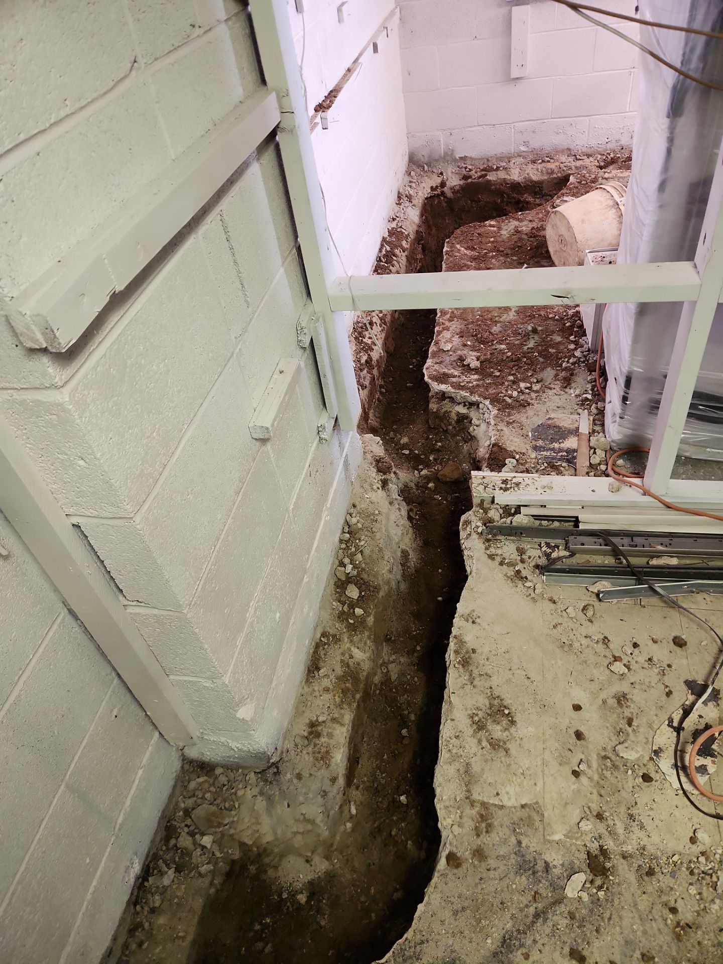 Interior French Drain & Mold Remediation Project in Manville, New Jersey by Pure Service Pro, LLC 