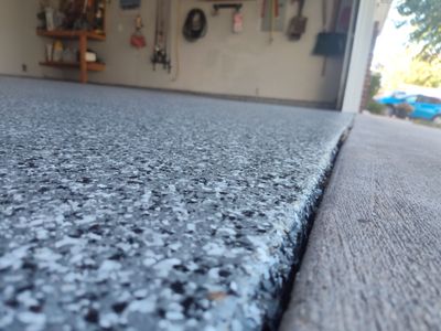 Close Up View of This Customer's New Flake Coating