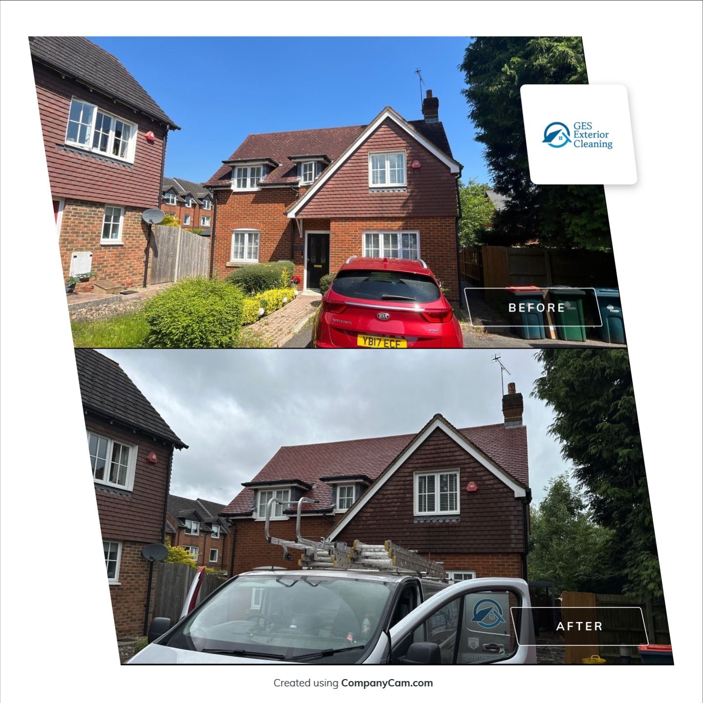 Roof Clean  - Moss Removal - Gutter Clean using Honda 15lpm Low Pressure Washing Machine by Ges Exterior Cleaning ltd