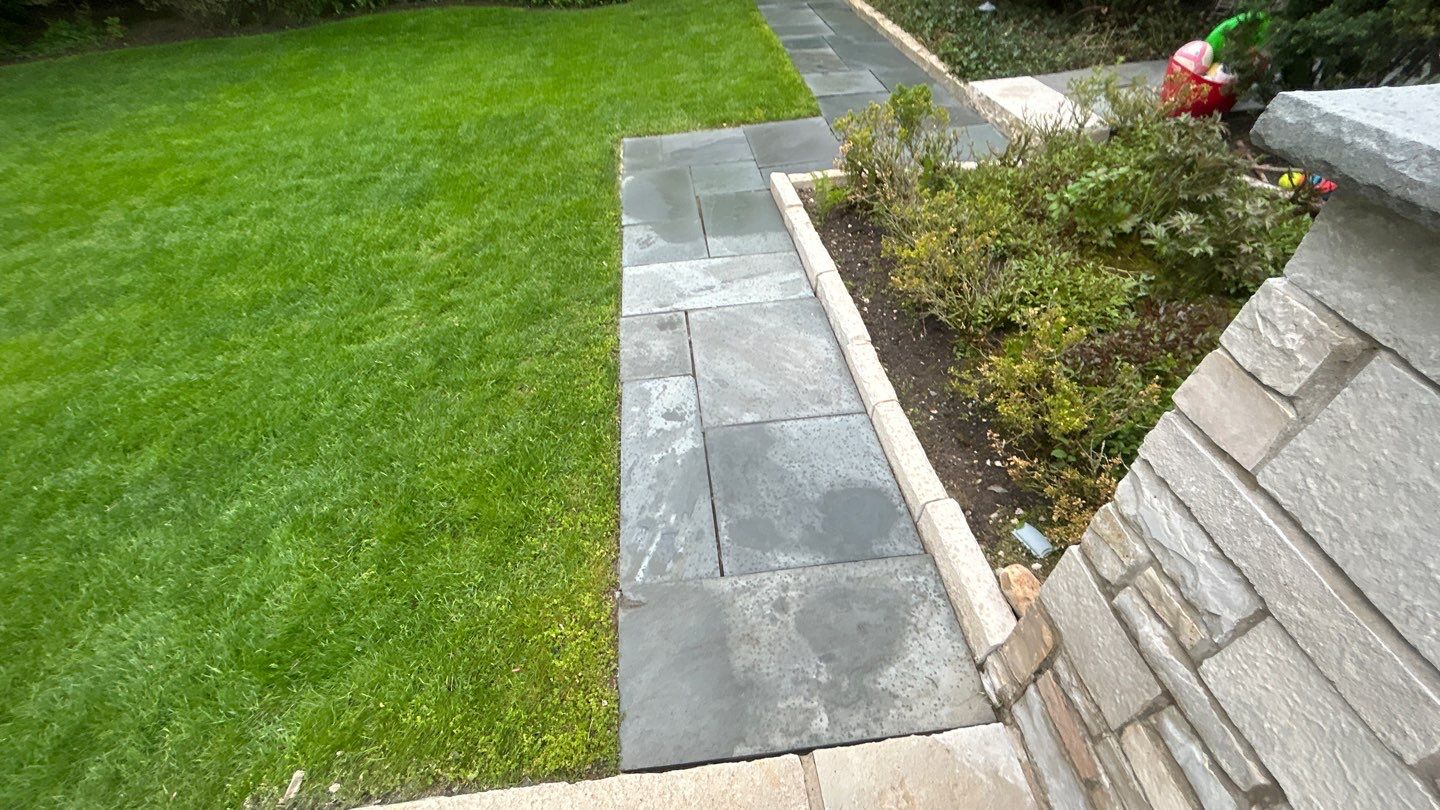 Winnetka, IL bluestone patio cleaning by Northern Power Washing LLC.