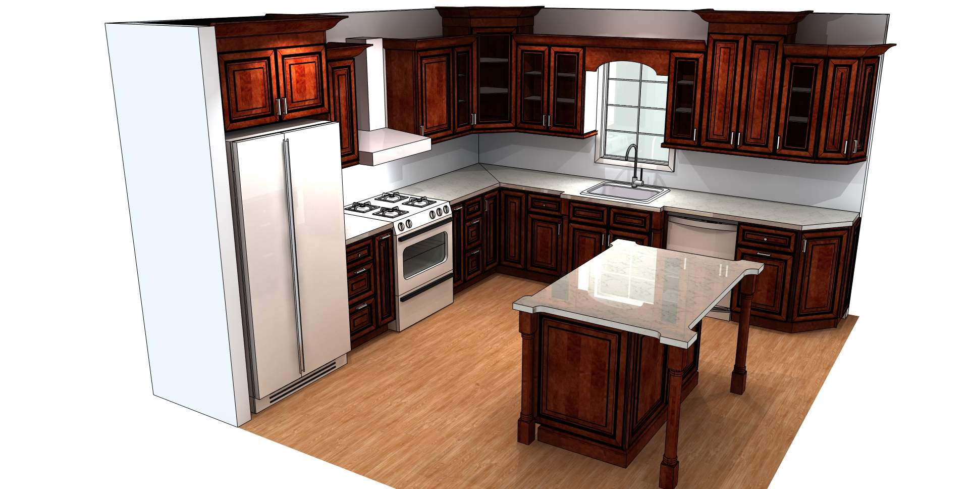 Kitchen Remodel using Cabinets by Home Concepts Construction