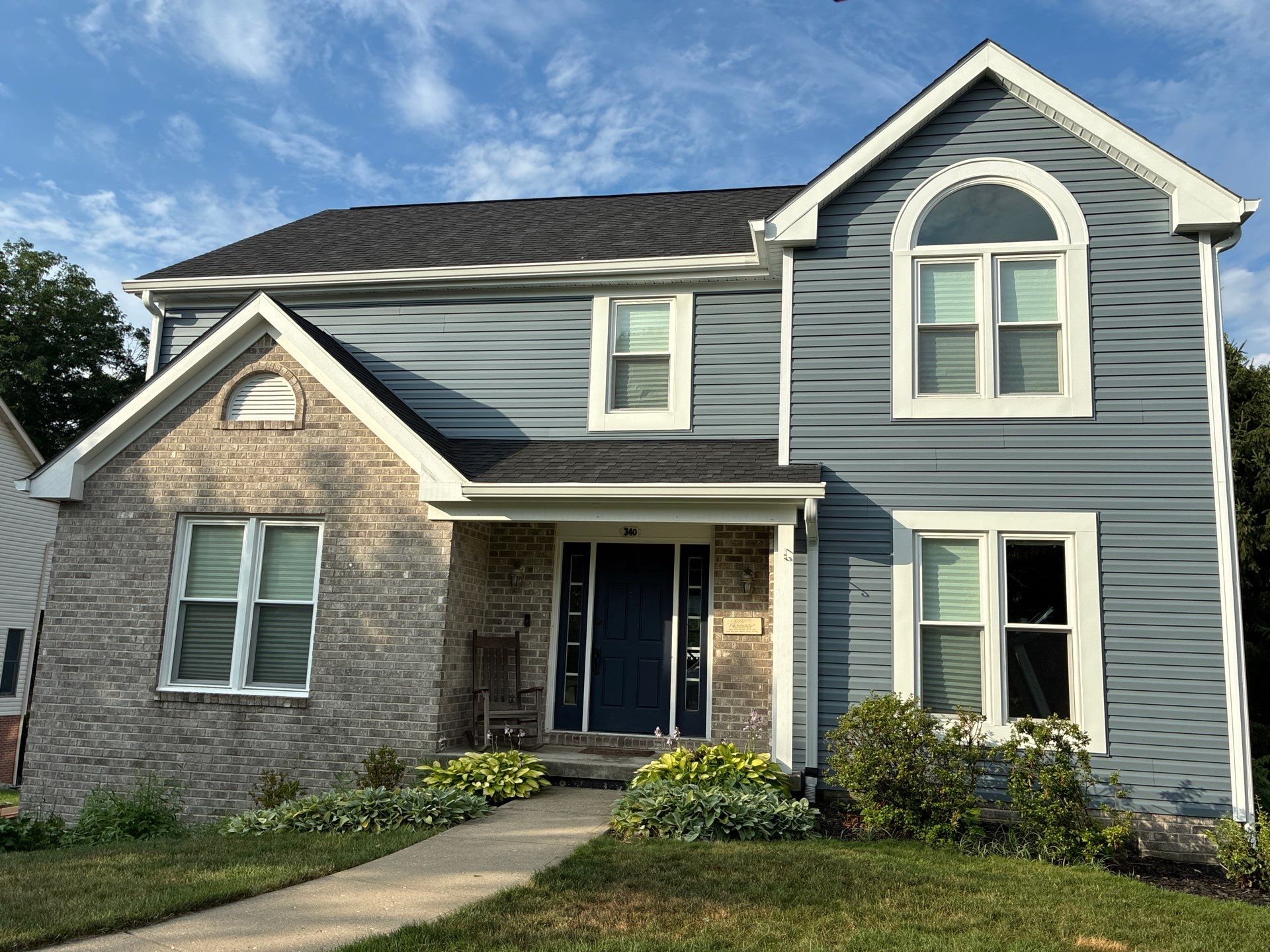 Full House Siding Renovation with English Wedgewood Vinyl Siding in Sewickley by Ideal Siding Pittsburgh