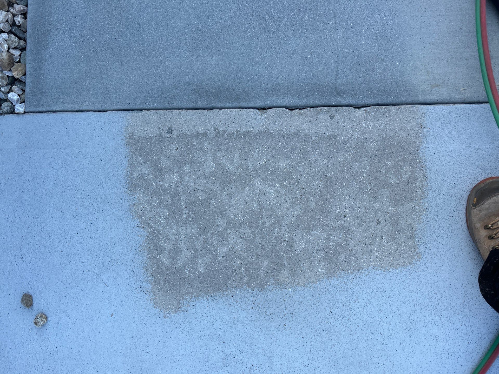 Sandblasting Paint Off Concrete Driveway In Downey, CA
