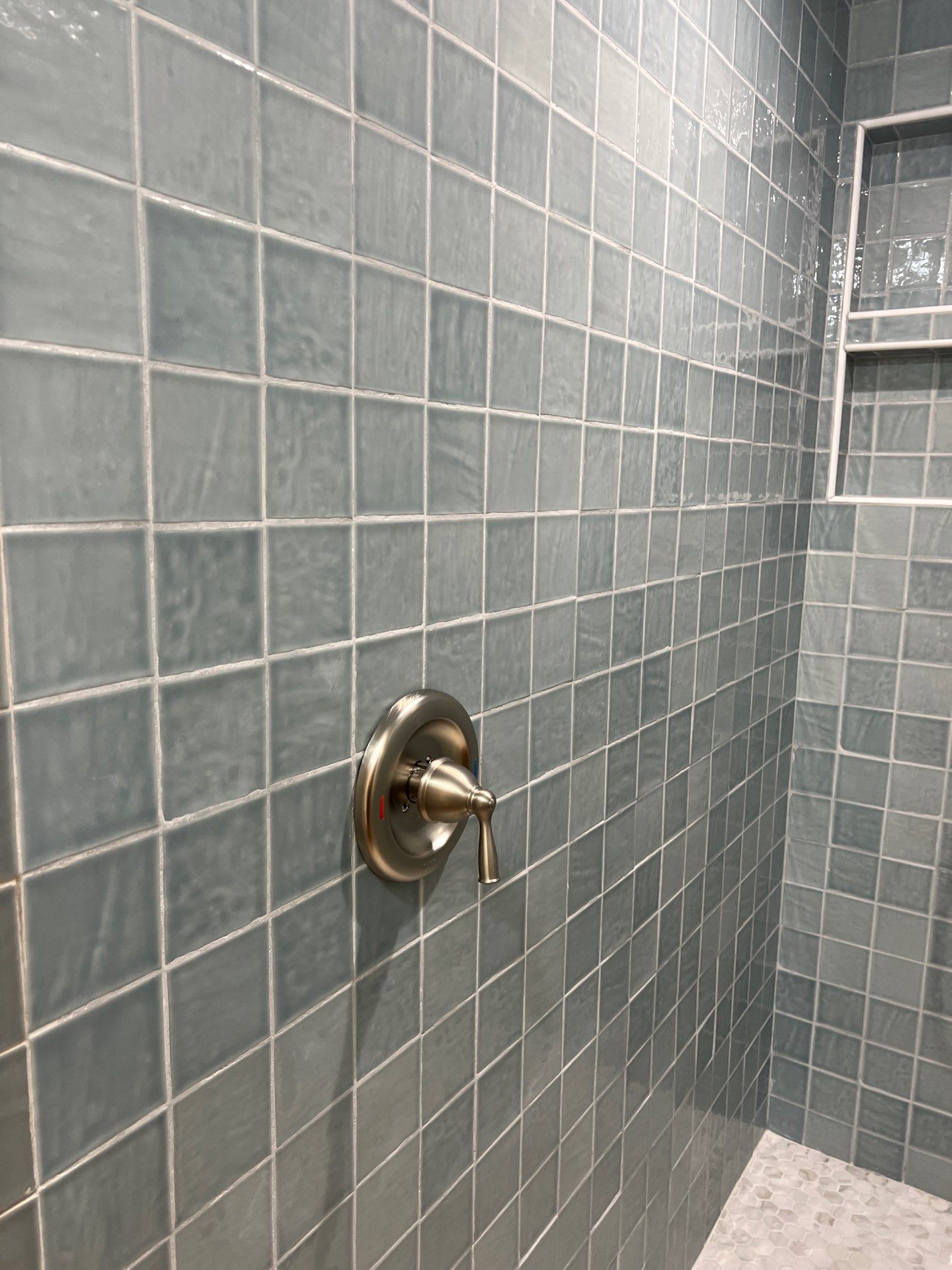 Remodeled and expanded Shower by TXN Remodeling n Construction