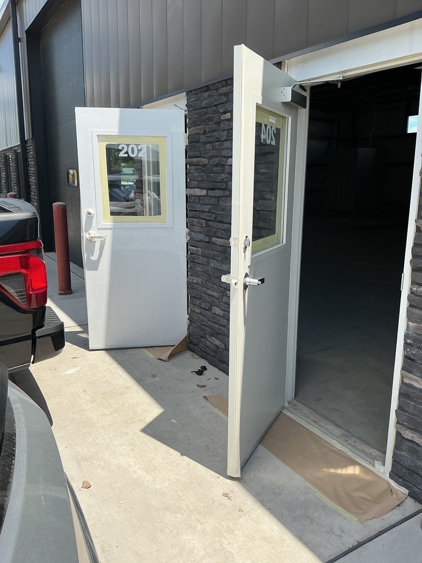 Commercial Exterior Door Repaint by Midwest Paint LLC
