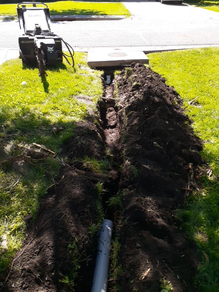 Drainage and Downspout Installation by LAND ESCAPES LLC
