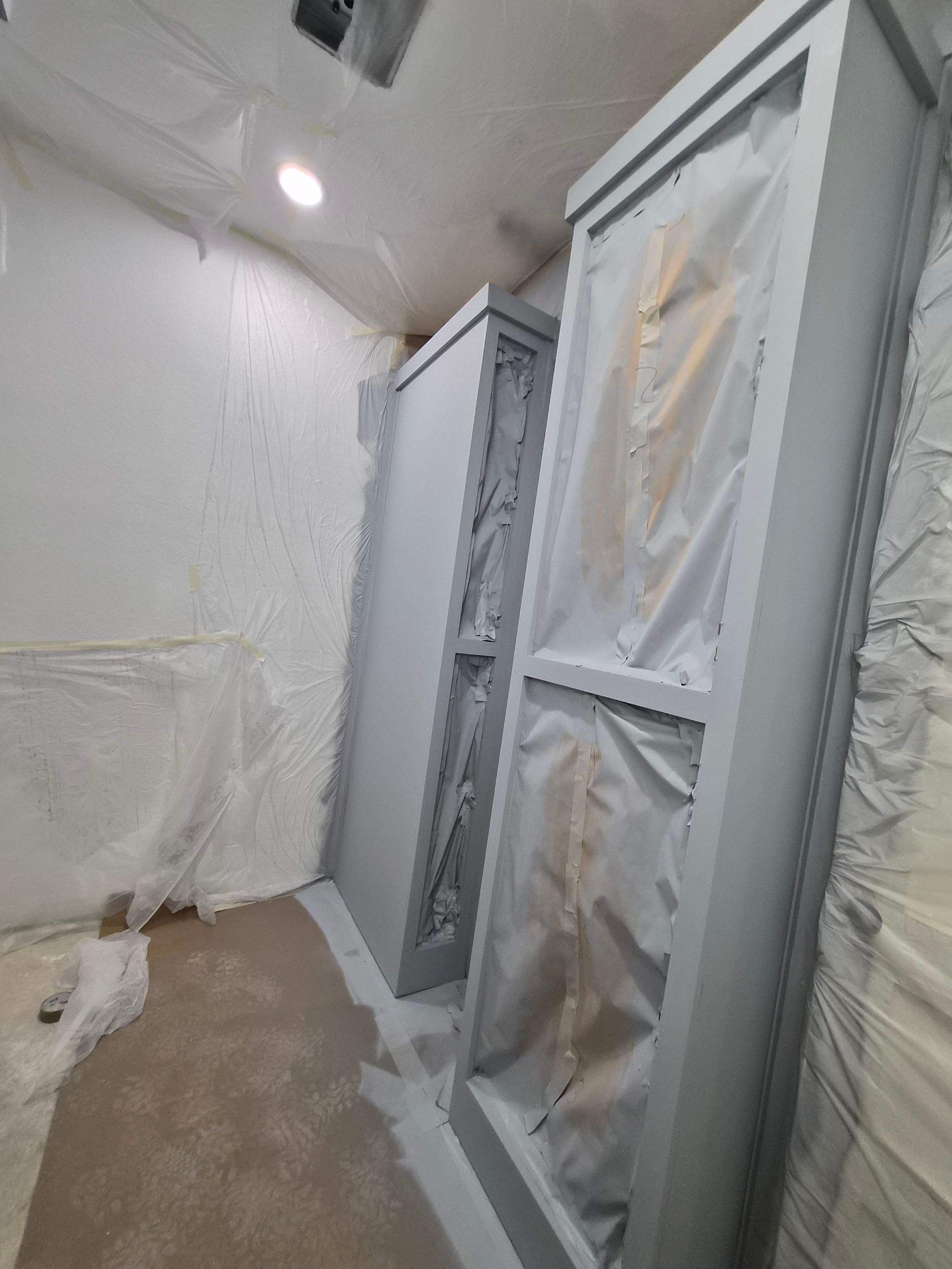 Sage Green Cabinet Transformation in Brownsboro, TX! by Quality Coats Painting