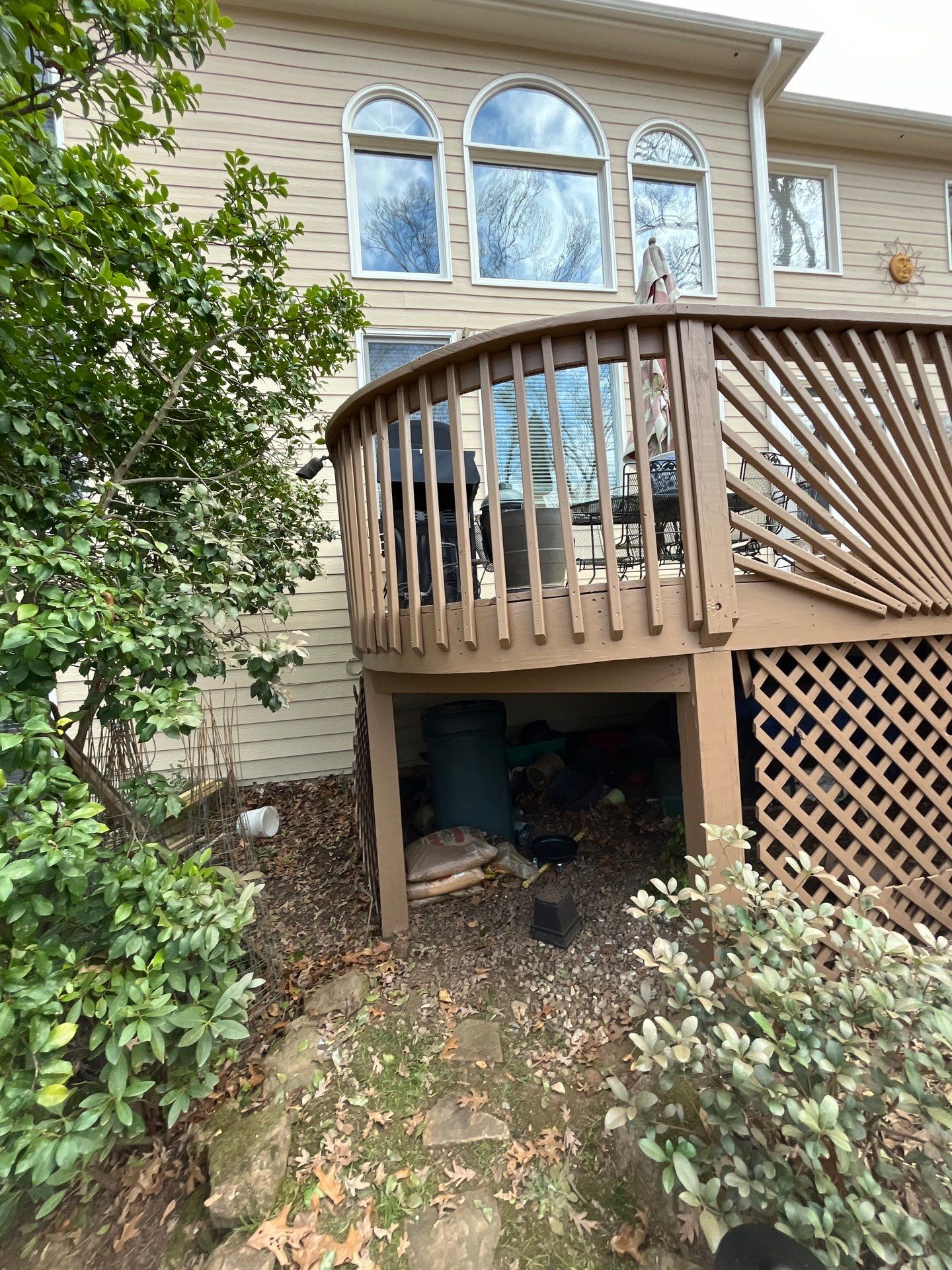 Exterior and Deck of home in Sugar Hill by Five Star Painting