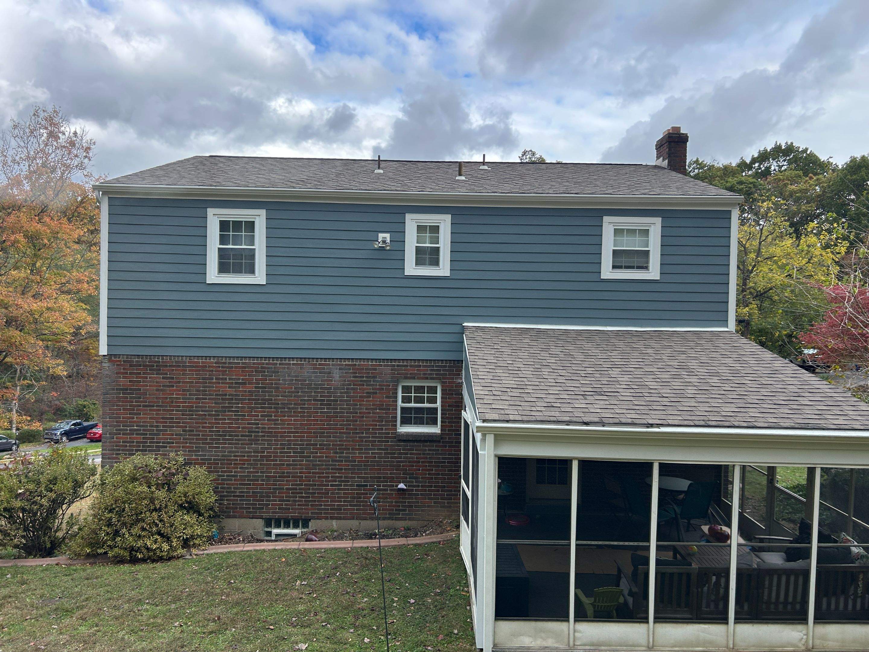 Full Exterior Siding Replacement with Blue Horizontal Panels in Pittsburgh by Ideal Siding Pittsburgh